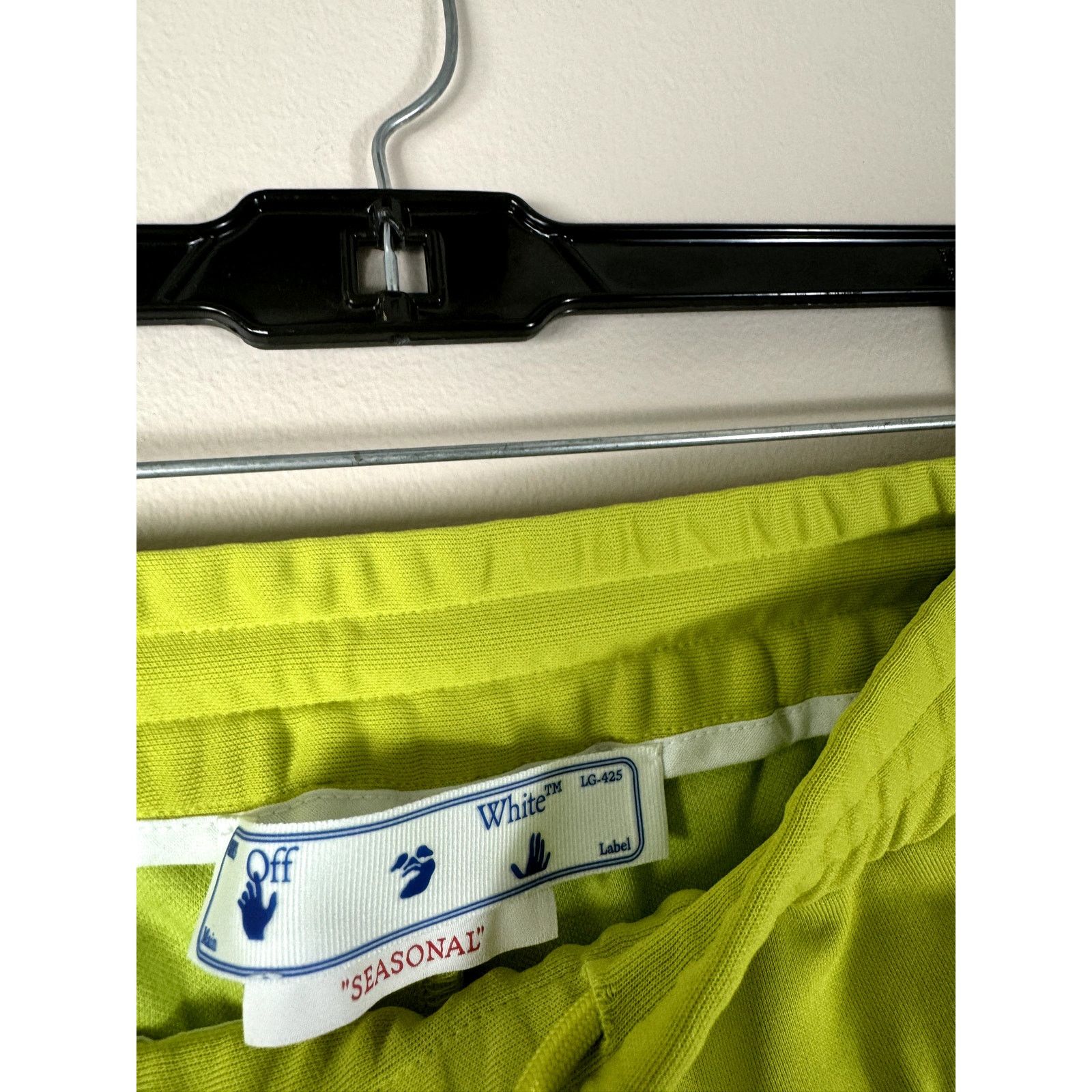 Off-White o1rshd1 Single Arrow Slim Trackpant in Lime White Size US 36 / EU 52 - 8 Thumbnail