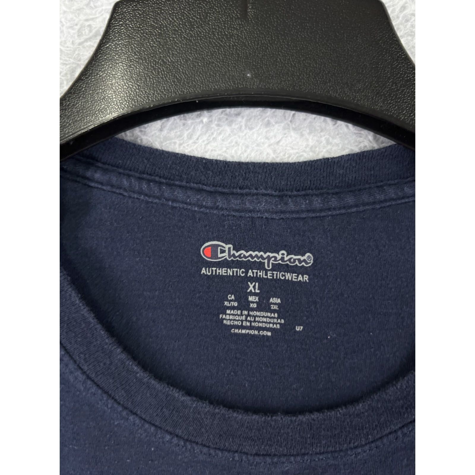 Champion Champion Shirt Mens XL Blue Crew Neck Short Sleeve 100% Cotton Sports Logo Retro All Seasons Breathable Athletic Men’s T-Shirt Size US XL / EU 56 / 4 - 4 Thumbnail