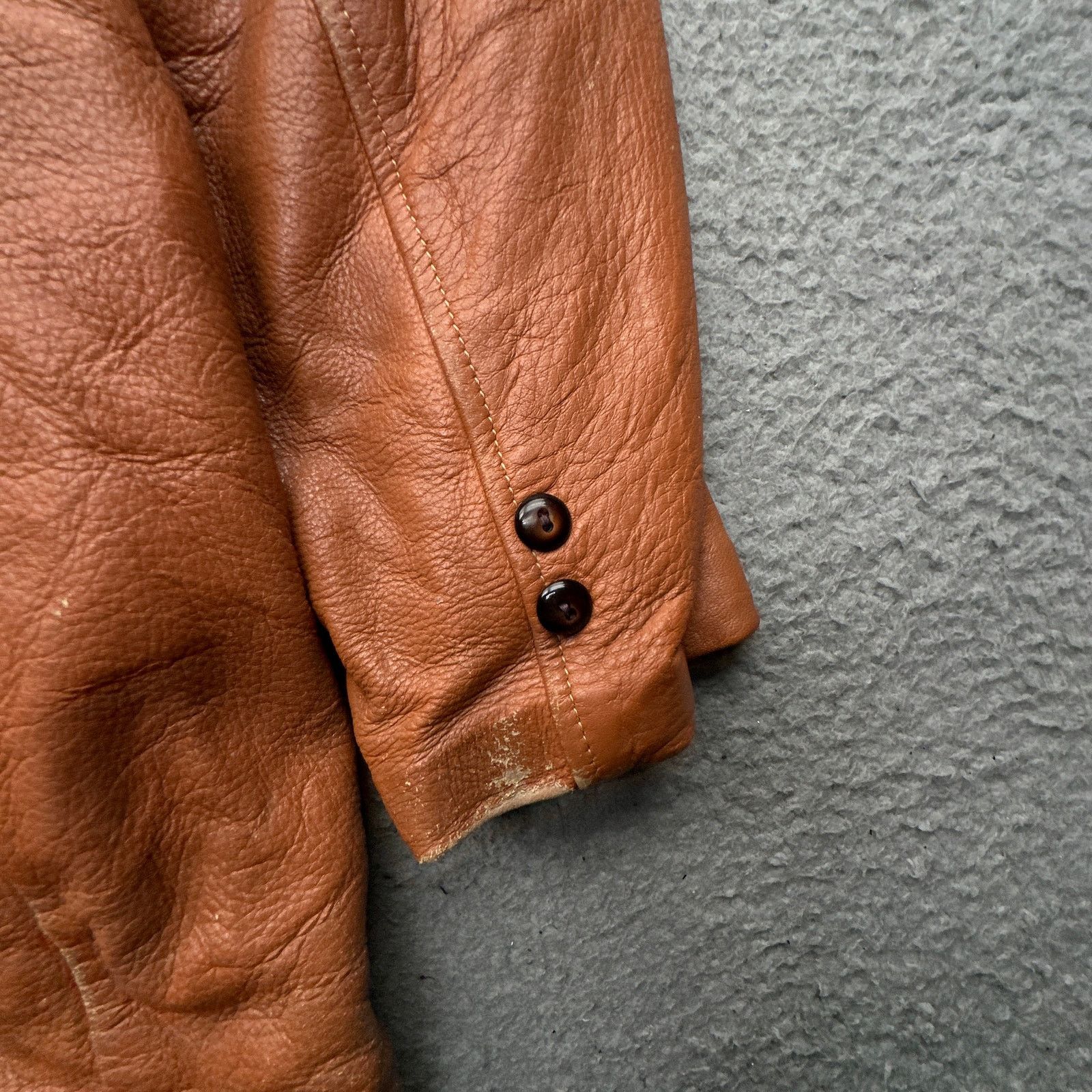 Other Vintage 70s WB Place & Co Deerskin Leather Coat Jacket 42 Size US L / EU 52-54 / 3 - 11 Thumbnail