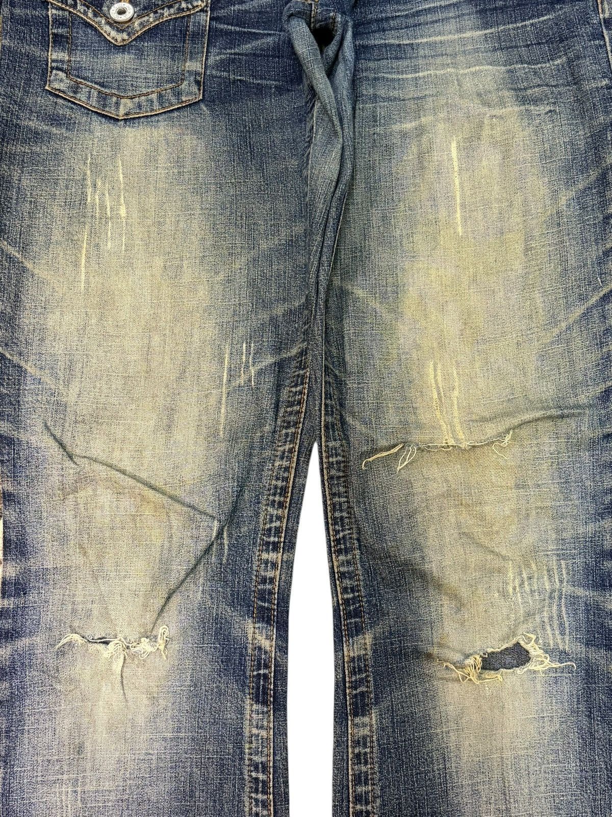 Hysteric Glamour Vintage Japanese Brand Distress Low Rise Flare Jeans Size 29" - 3 Thumbnail