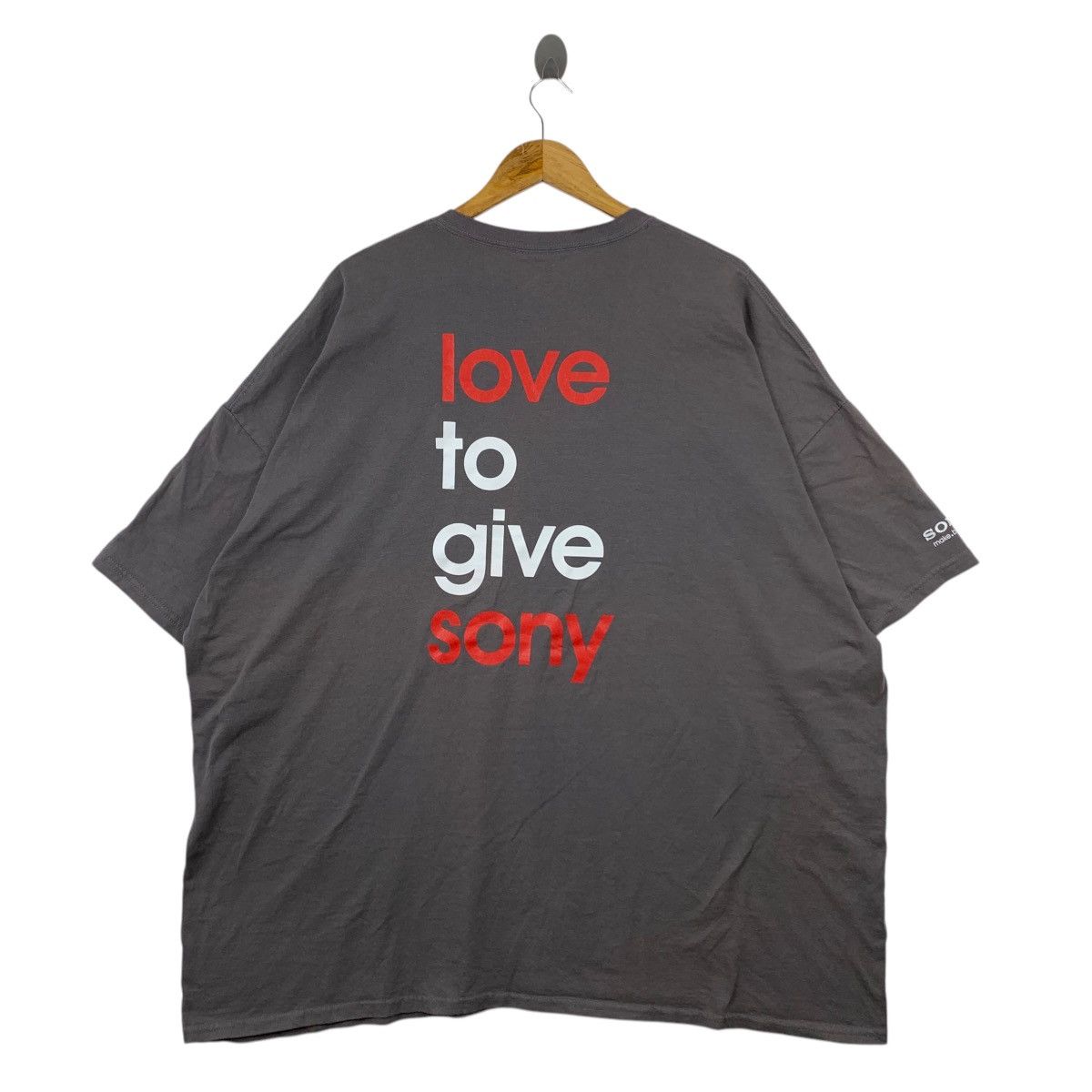 Sony SONY Love to Give Sony Print Oversize Grey Short Sleve Shirt Size US XXL / EU 58 / 5 - 1 Thumbnail
