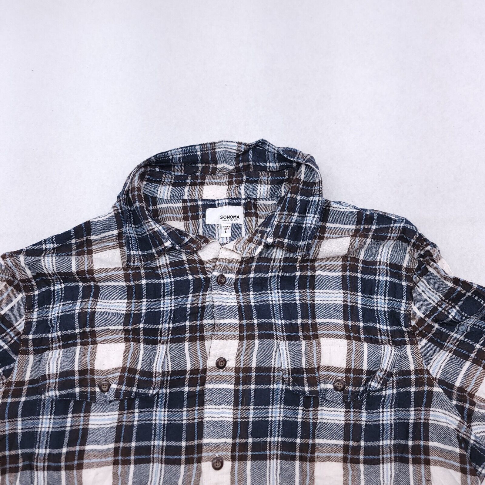 Croft & Barrow Croft & Barrow Tartan Flannel Casual Shirt Mens Size L Blue Size US L / EU 52-54 / 3 - 1 Thumbnail