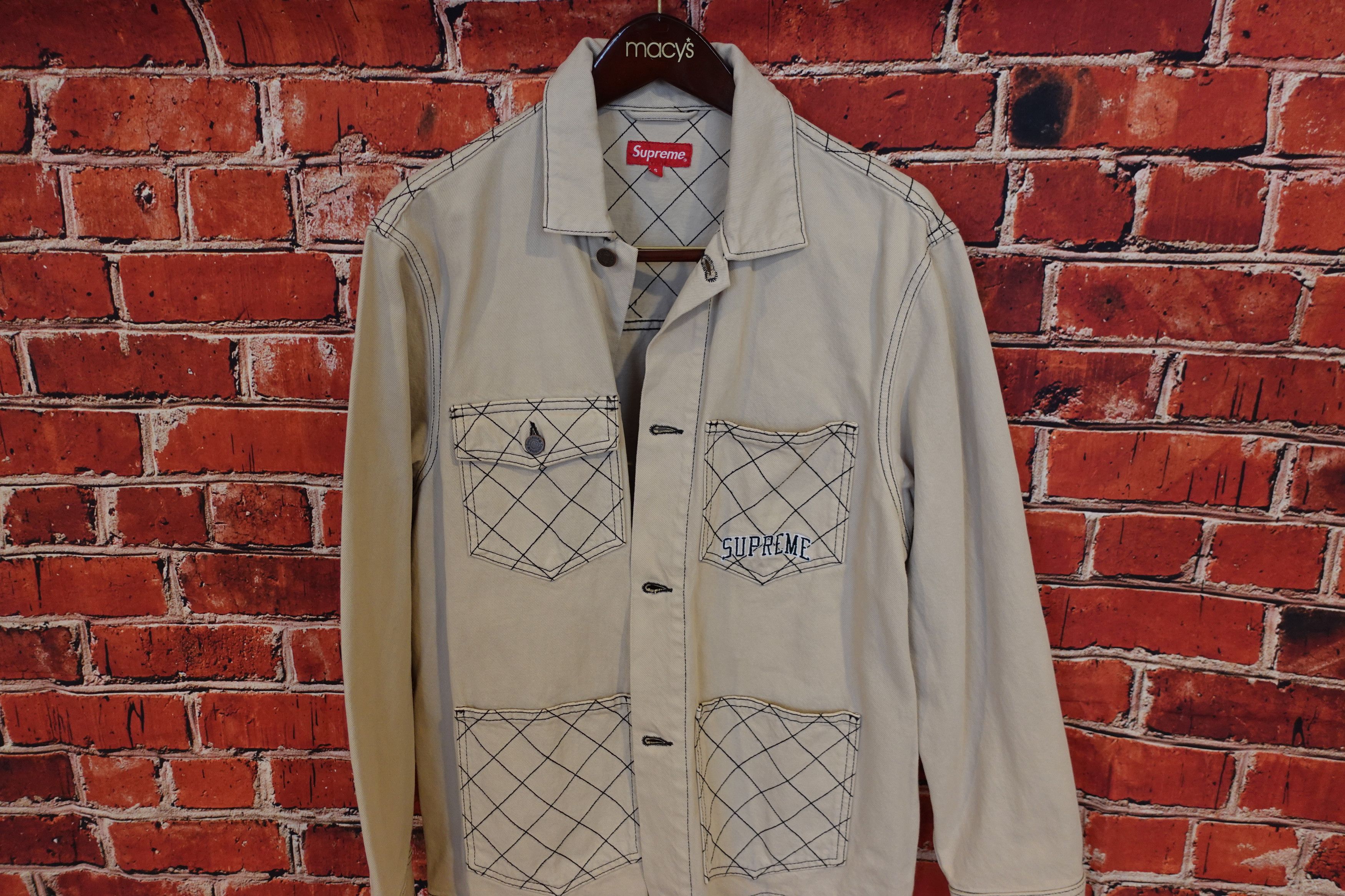 Supreme Supreme Diamond Stitch Denim Chore Coat | Grailed
