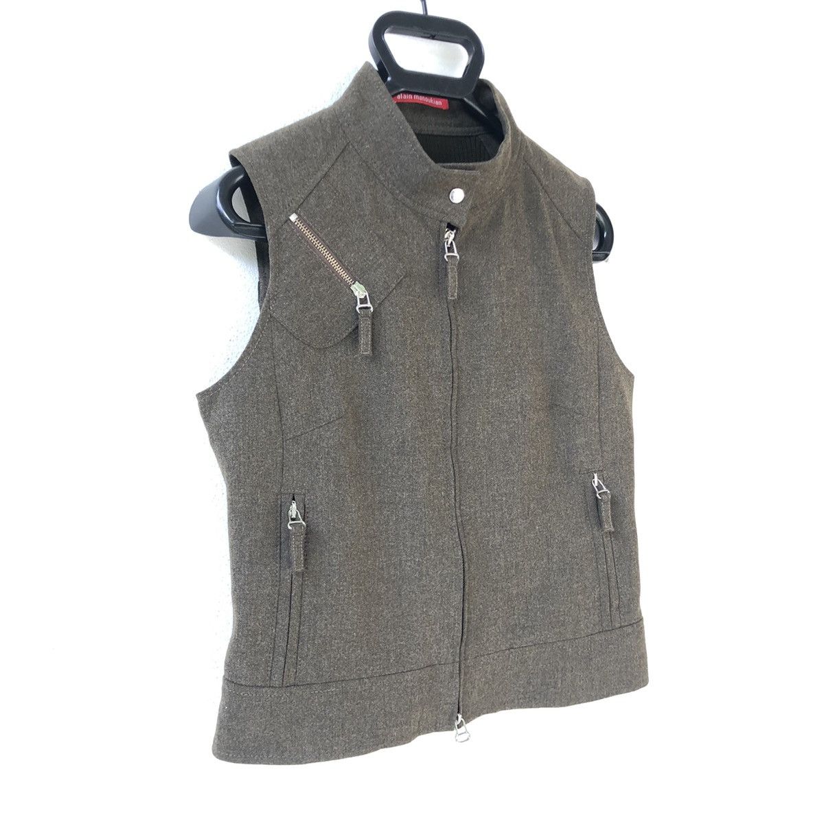 Other ALAIN MANOUKIAN Zip Up Knit Back Vest Size M / US 6-8 / IT 42-44 - 3 Thumbnail