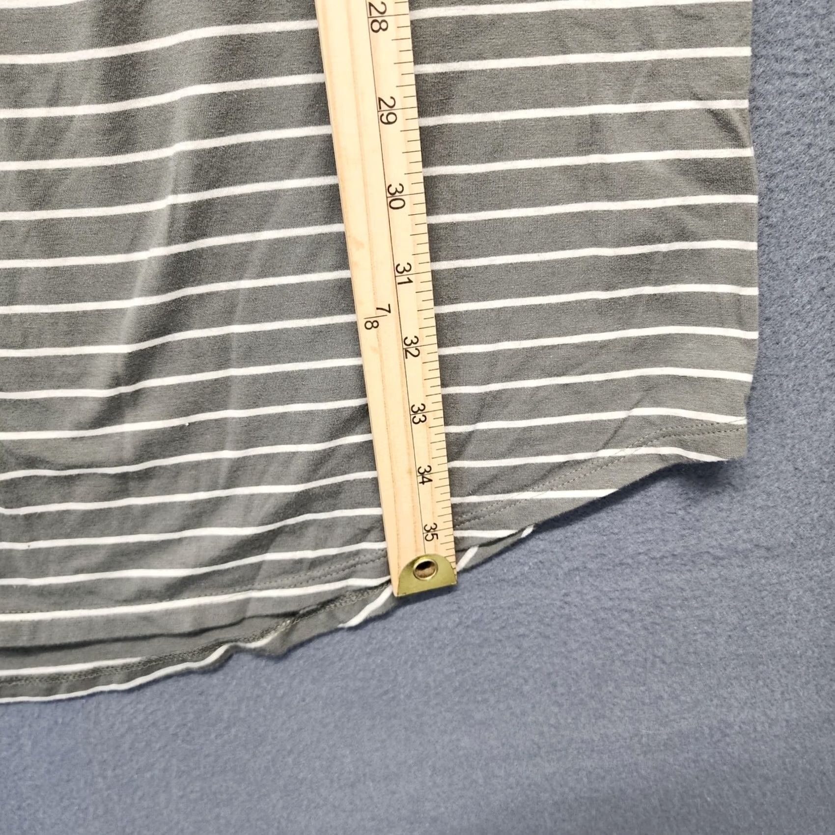 Vintage J Jill Dress Shift Small Green Sleeveless Pockets Pima Cotton Blend Striped Dress Jersey Knit - V-Neck Business Casual Travel Womens Size S / US 4 / IT 40 - 7 Thumbnail
