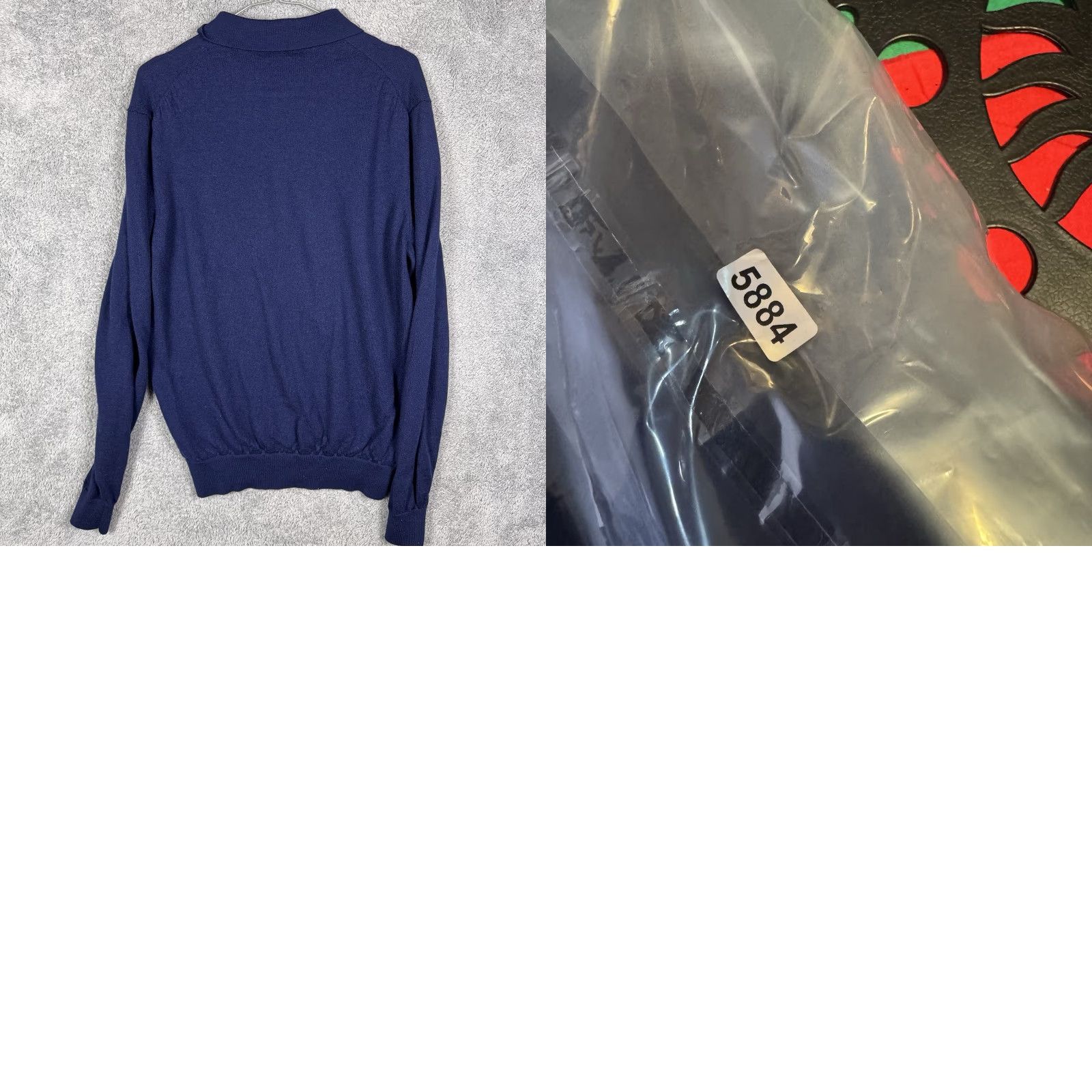 CO Collars & Co Sweater Mens XL 100% Australian Merino Wool Collared Pullover Knit Blue Wool Knit Pullover Classic Mens XL Size US XL / EU 56 / 4 - 8 Thumbnail
