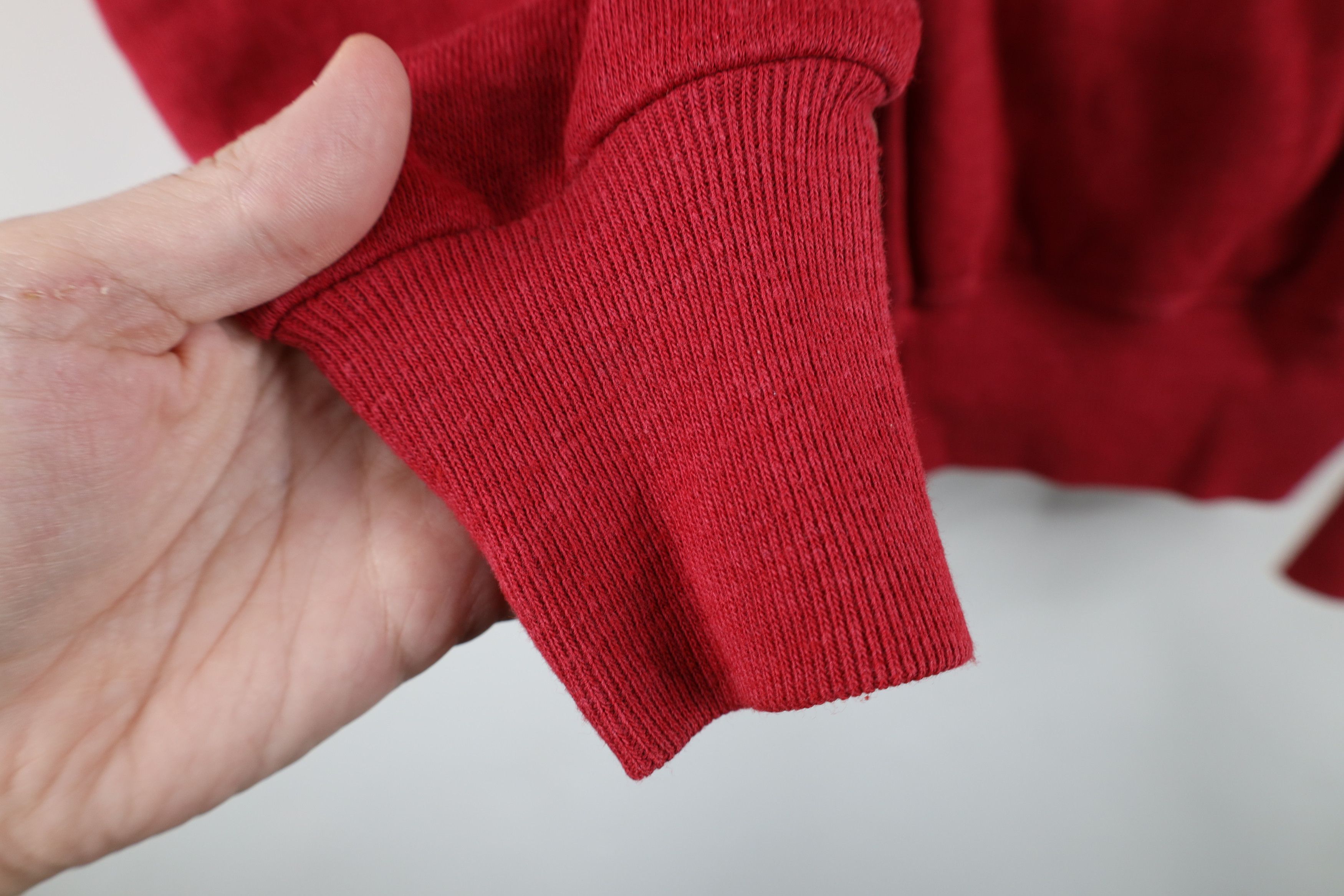 Vintage Vintage 70s Streetwear Full Zip Hoodie Sweatshirt Red USA Size US L / EU 52-54 / 3 - 8 Thumbnail