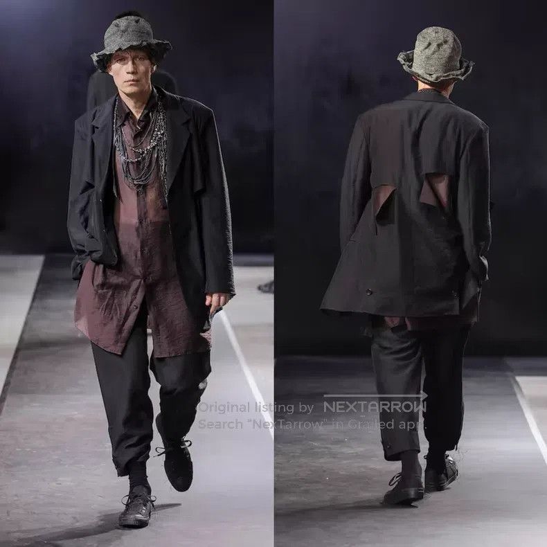 Yohji Yamamoto Yohji Yamamoto 25SS window cut-out triacetate jacket| Size US M / EU 48-50 / 2 - 2 Thumbnail