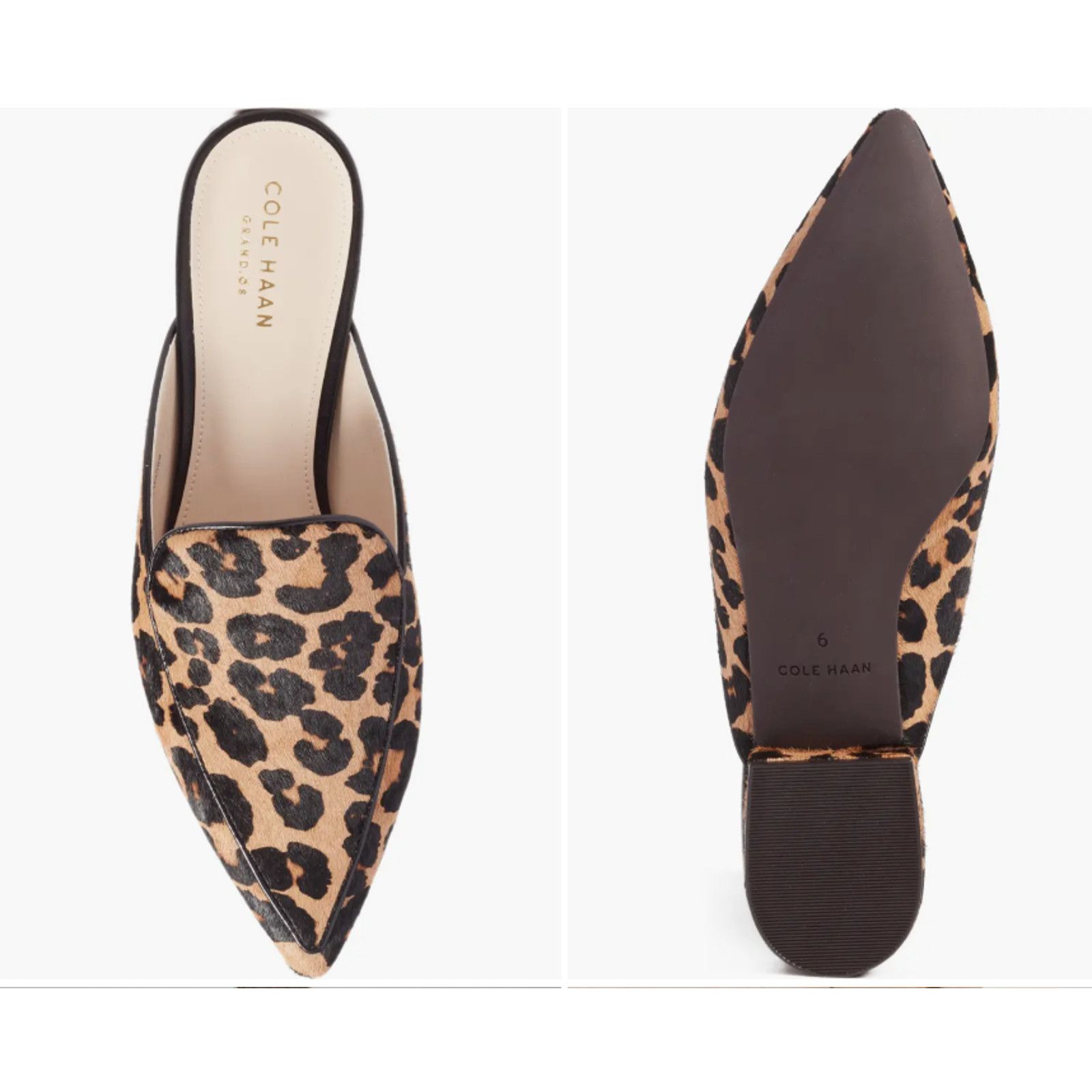 Cole Haan COLE HAAN PIPER LEOPARD OCELOT PRINT CALF HAIR LOAFER MULE 6 Size US 6 / IT 36 - 3 Thumbnail