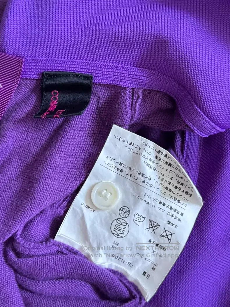 Comme des Garcons Comme Des Garcons Purple knitted spliced off-shoulder top Size S / US 4 / IT 40 - 8 Thumbnail