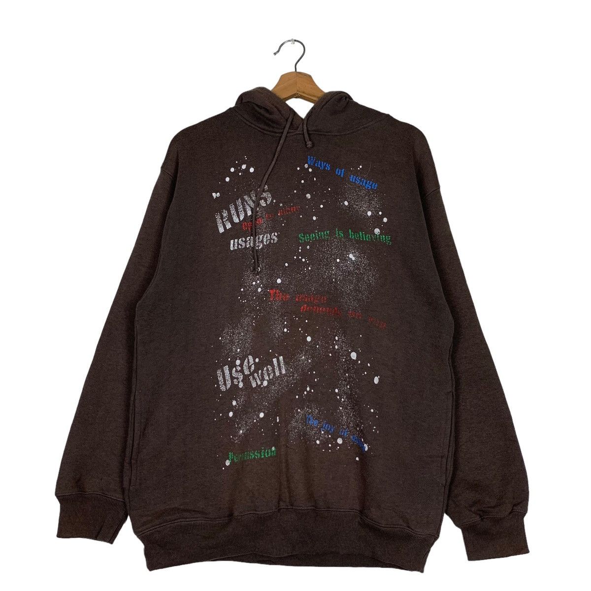 Japanese Brand BLUE VACATION Paint Splatters Pullover Hoodies #0781-C35 Size US L / EU 52-54 / 3 - 1 Thumbnail