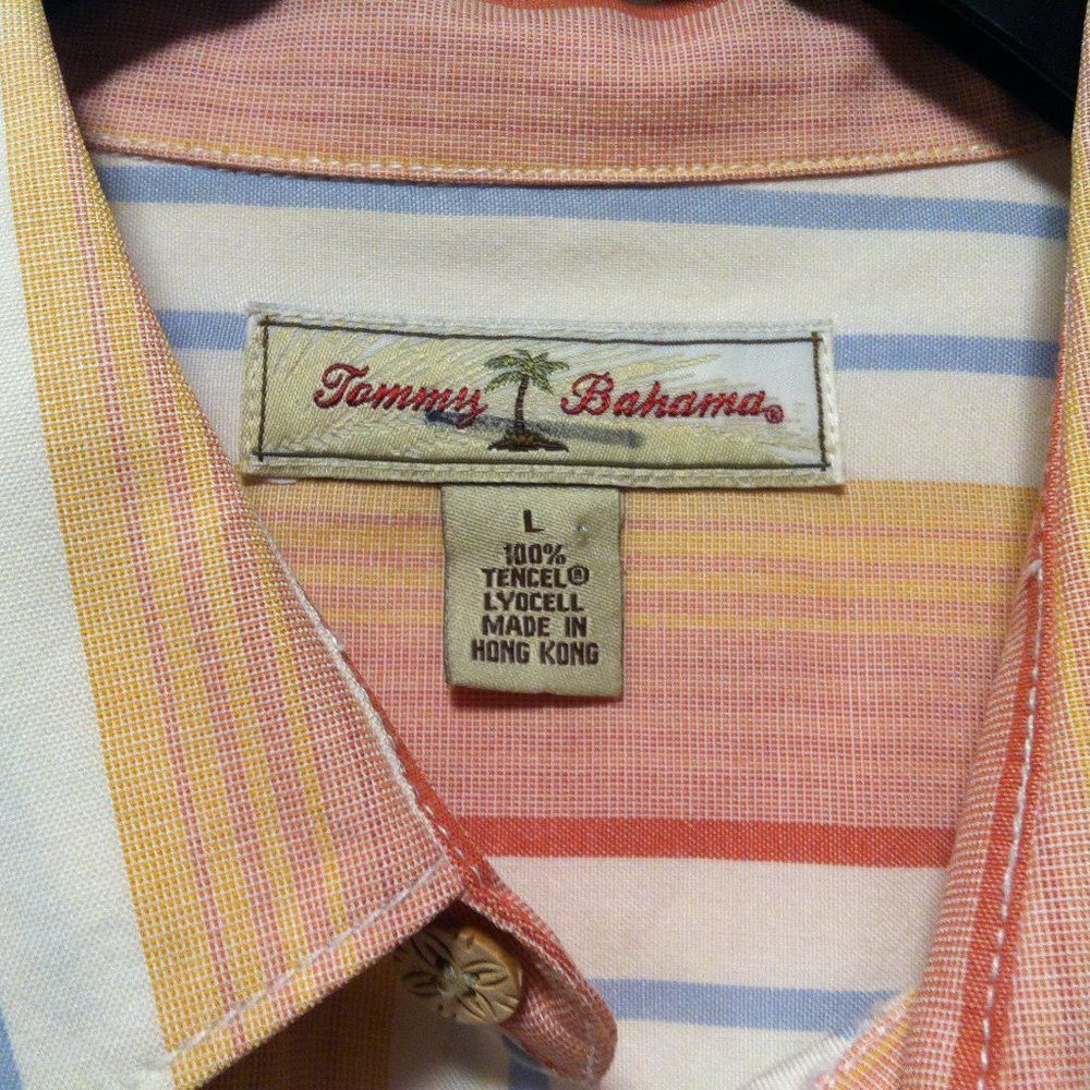 Tommy Bahama TOMMY BAHAMA MENS 100%TENCEL LYOCELL CASUAL SHIRT SIZE: L Size US L / EU 52-54 / 3 - 5 Thumbnail