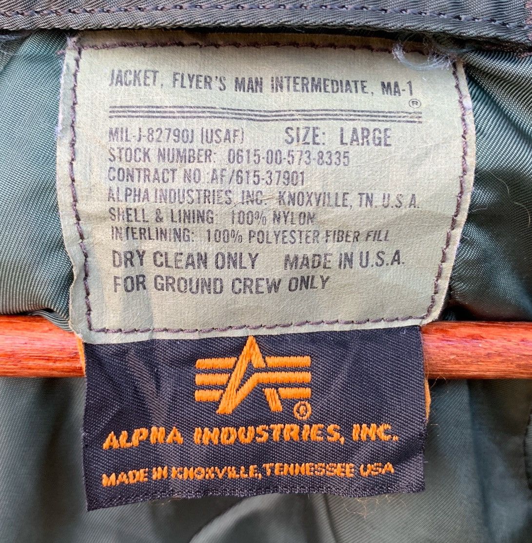 Alpha Industries VINTAGE 80s USAF ALPHA INDUSTRIES FLIGHT MA 1 BOMBER JACKET Size US L / EU 52-54 / 3 - 13 Thumbnail