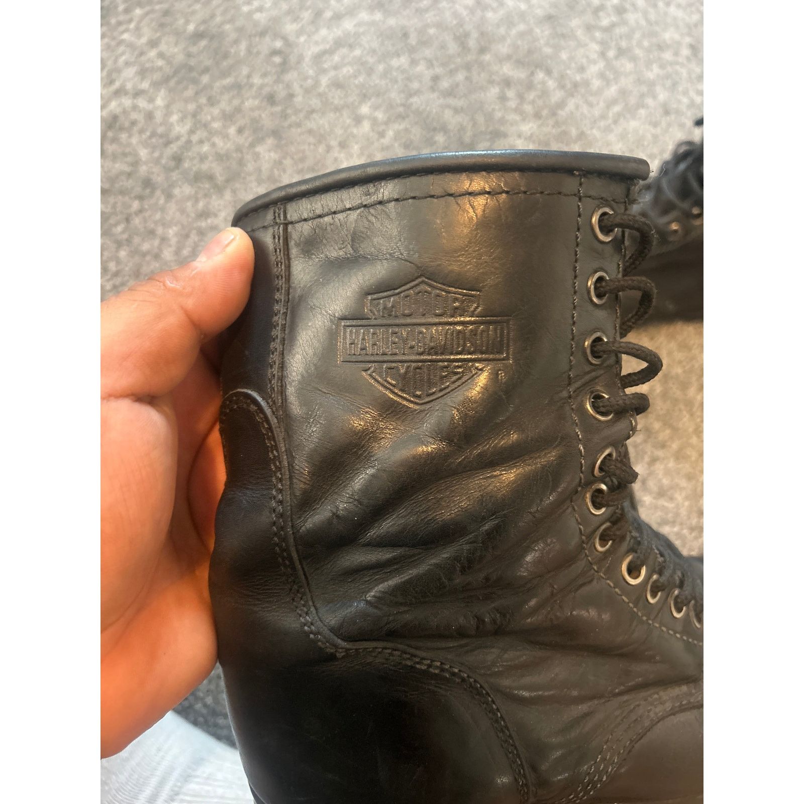 Harley Davidson Harley Davidson 88417 Women Ladies 7.5 M Zip Black Boot Size US 7.5 / IT 37.5 - 3 Thumbnail