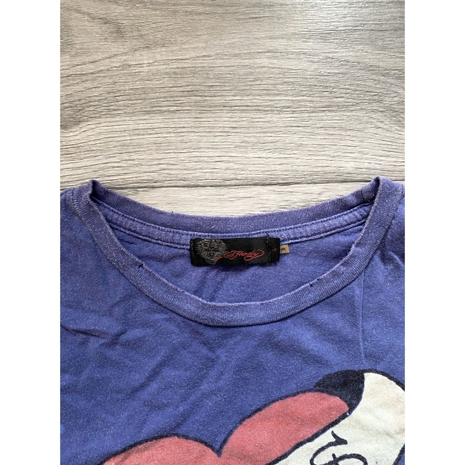 Ed Hardy VINTAGE Ed Hardy T-Shirt USA Mens L Blue Shirt Men Size US L / EU 52-54 / 3 - 6 Thumbnail