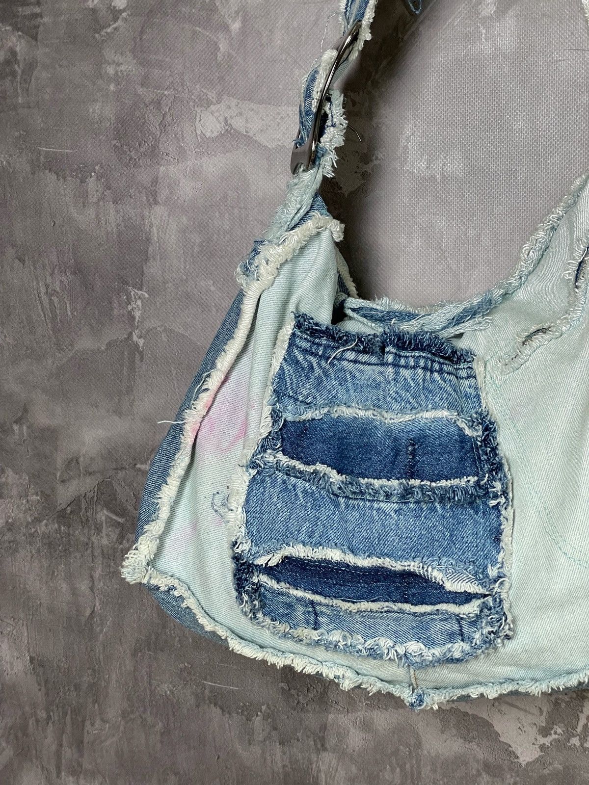 Japanese Brand × Vintage Vntg Japan Handmade Crossbody Denim Jeans Bag Y2k Size ONE SIZE - 9 Thumbnail