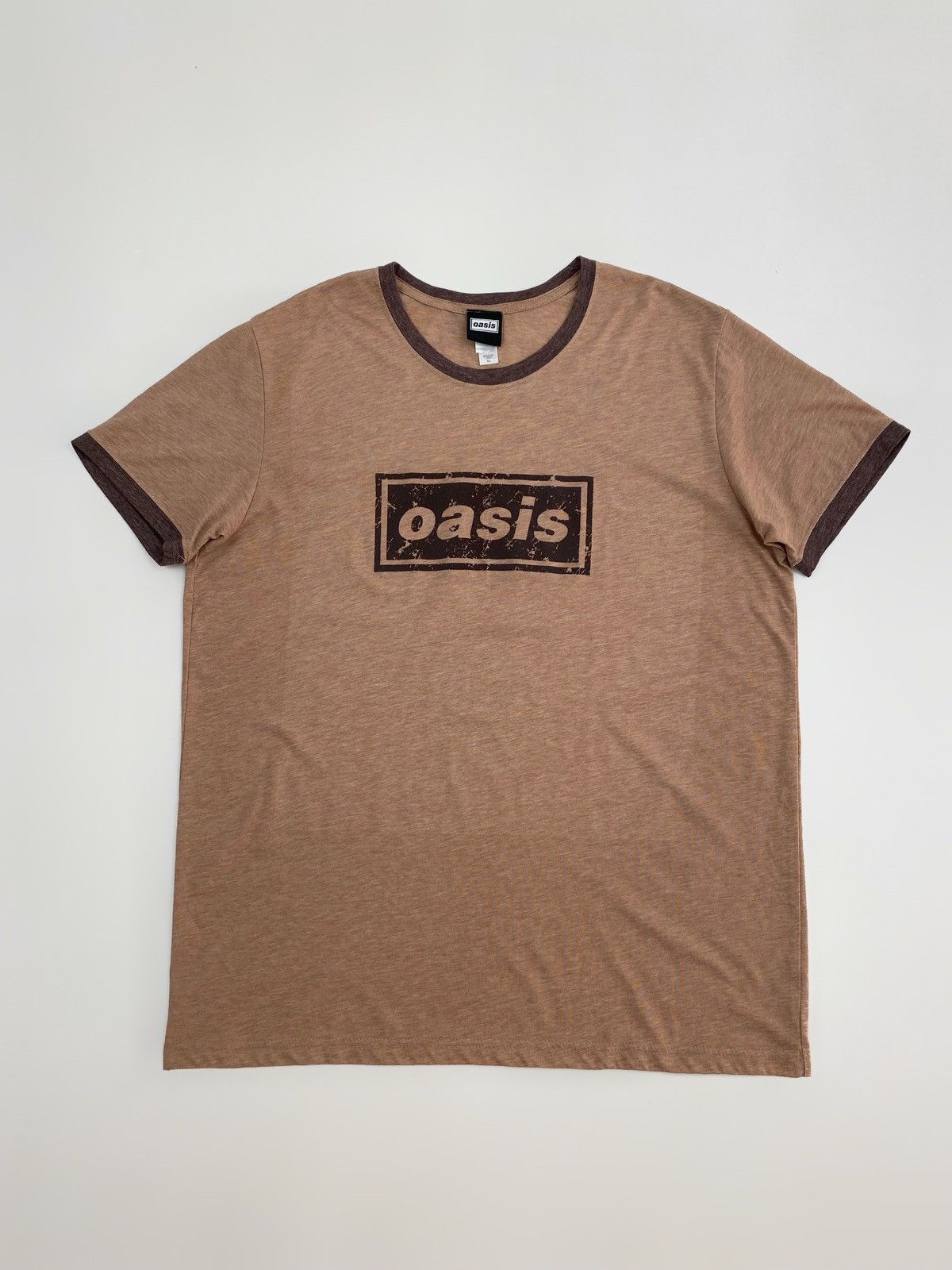Band Tees Oasis Band Classic Logo Brown Ringer Tee Size US XL / EU 56 / 4 - 1 Thumbnail