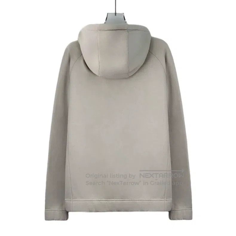 Hermes Hermes Grey Half Zip Hooded Long Sleeve Jacket Size L / US 10 / IT 46 - 2 Thumbnail