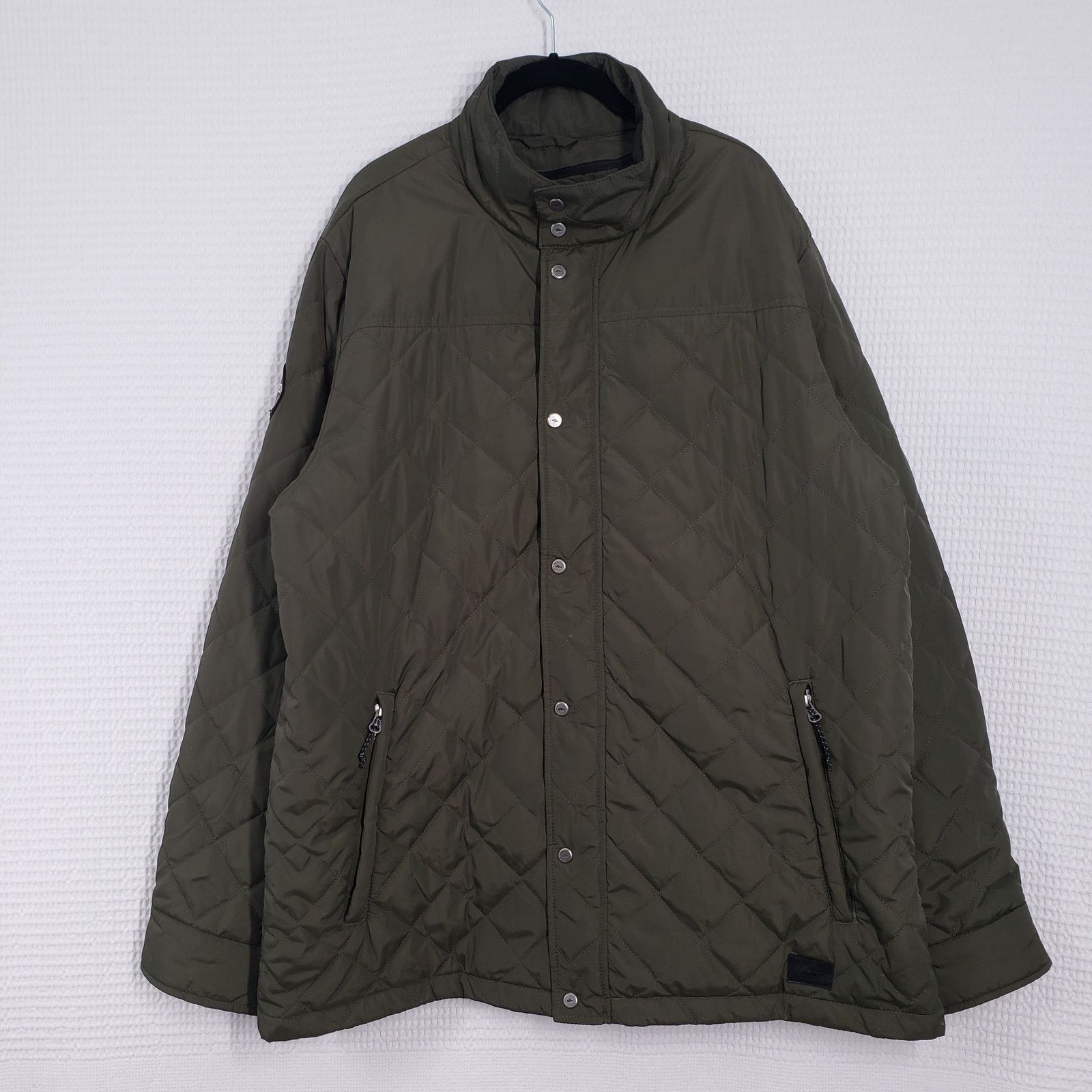 Roots Roots 73 Diamond Quilted Jacket Mens XL Olive Green Zip Size US XL / EU 56 / 4 - 1 Thumbnail
