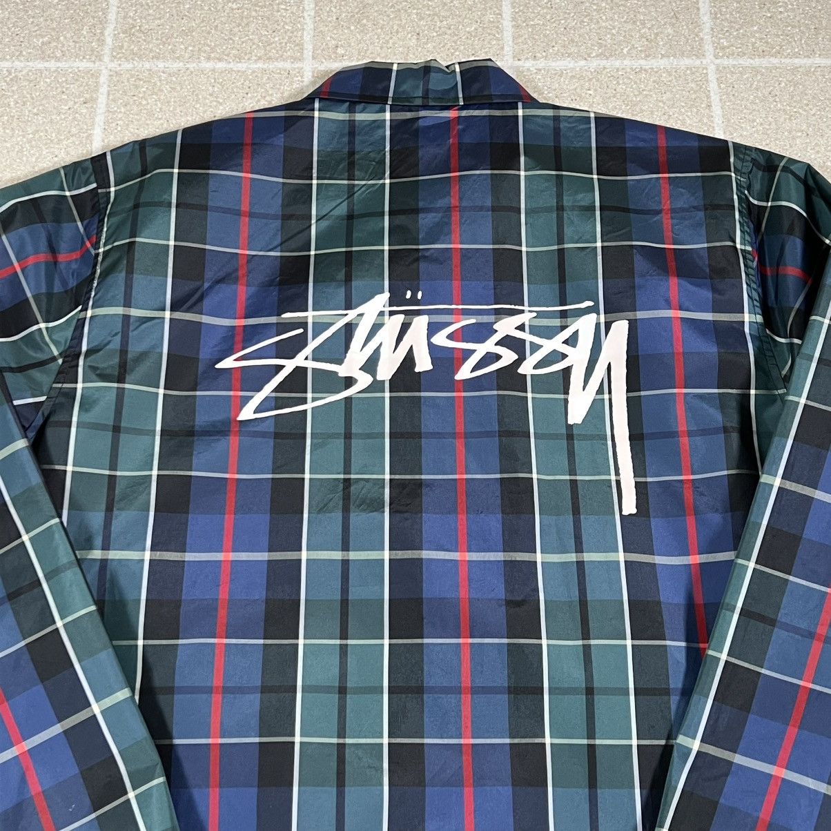 Stussy Stussy Cruize Coach's Jacket Windbreaker Blue Green Plaid Size US M / EU 48-50 / 2 - 5 Thumbnail