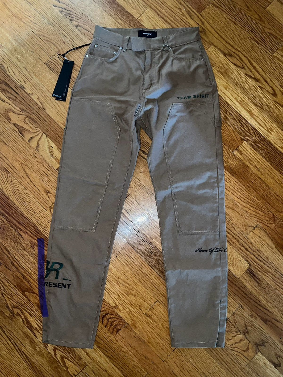 Represent Clo. SIZE XS REPRESENT TEAM SPIRIT CARPENTER PANT - TAN Size US 30 / EU 46 - 5 Thumbnail