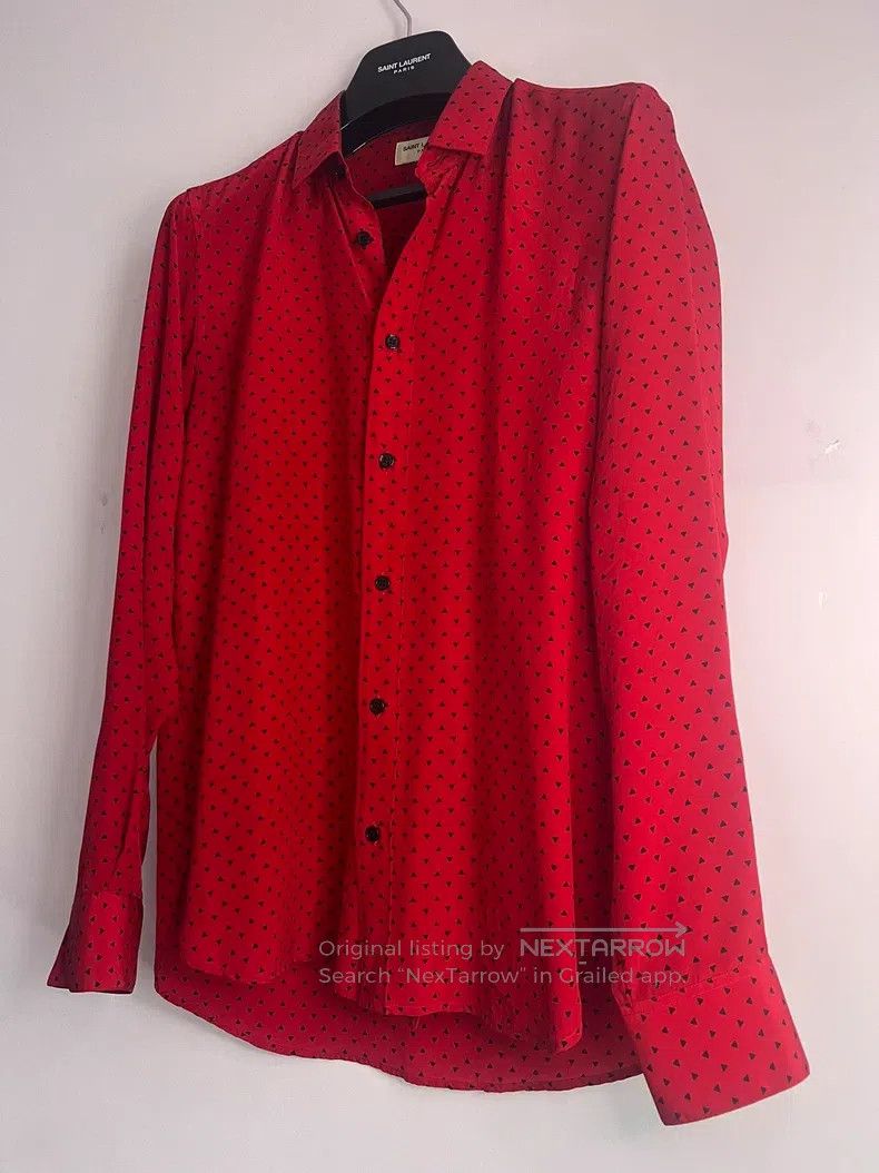 Saint Laurent Paris Saint Laurent Paris Triangle mulberry silk shirt Size XS / US 0-2 / IT 36-38 - 3 Thumbnail