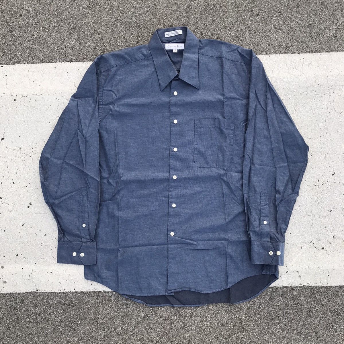 Christian Dior Monsieur × Dior × Vintage Christian Dior Button dress shirt blue Sz 16 XL Size US XL / EU 56 / 4 - 1 Thumbnail