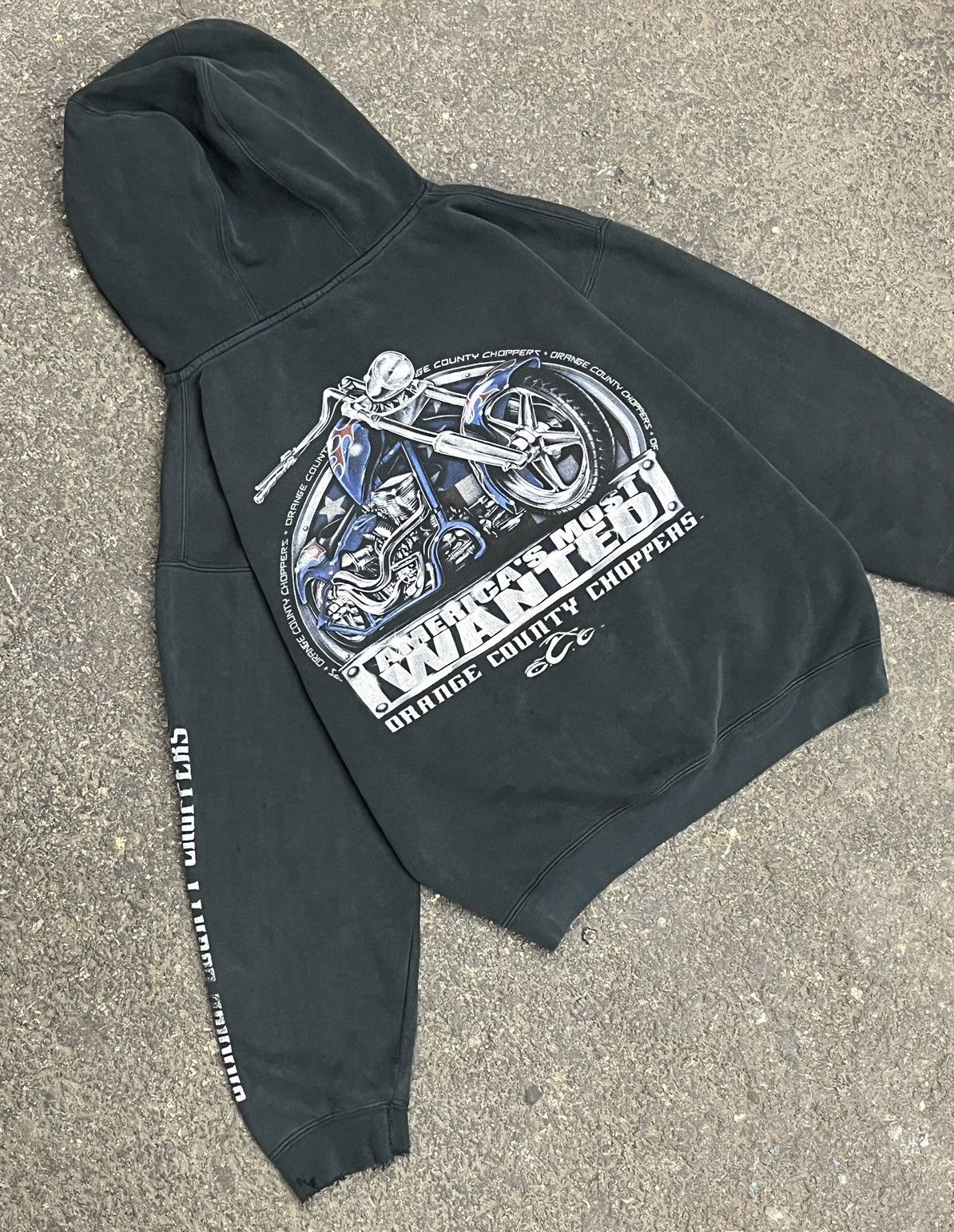 Vintage Y2k Orange County choppers biker skater thrashed hoodie hype Size US L / EU 52-54 / 3 - 1 Thumbnail