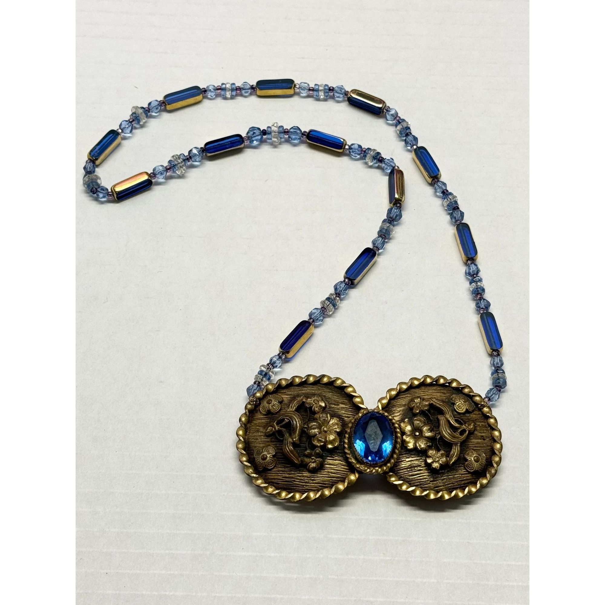 Vintage Vintage beaded glass blue necklace Size ONE SIZE - 2 Thumbnail