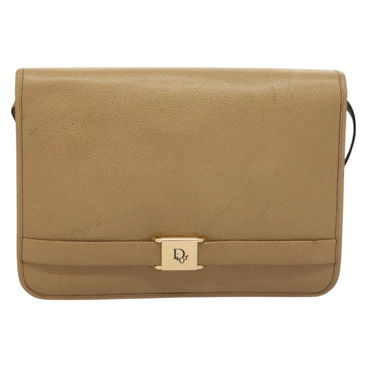 Dior DIOR Shoulder Bag Leather Beige Gold Size ONE SIZE - 2 Thumbnail