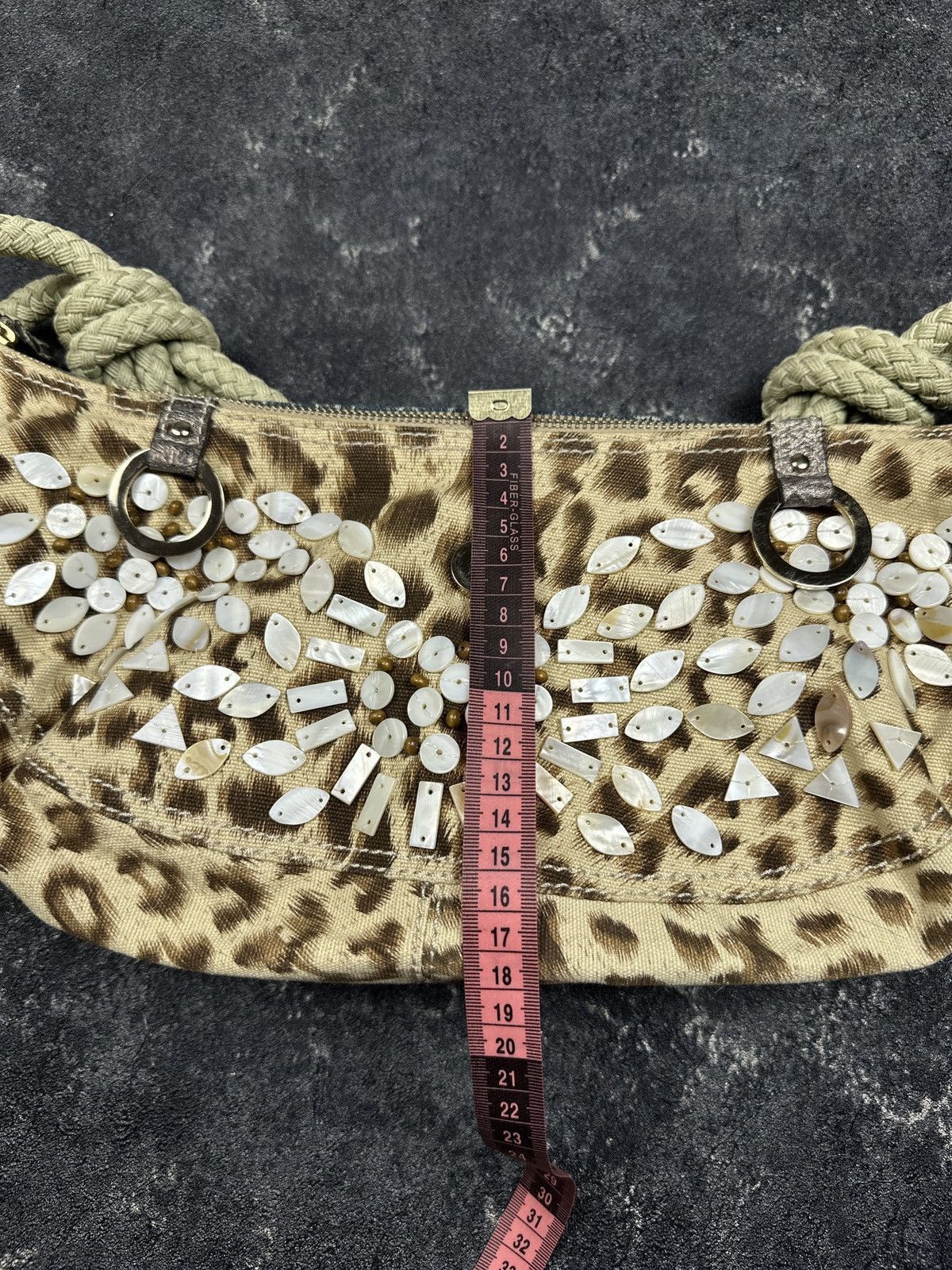 Guess Vintage Y2K Guess Leopard Pattern Baguette Mini Handle Bag Size ONE SIZE - 18 Thumbnail