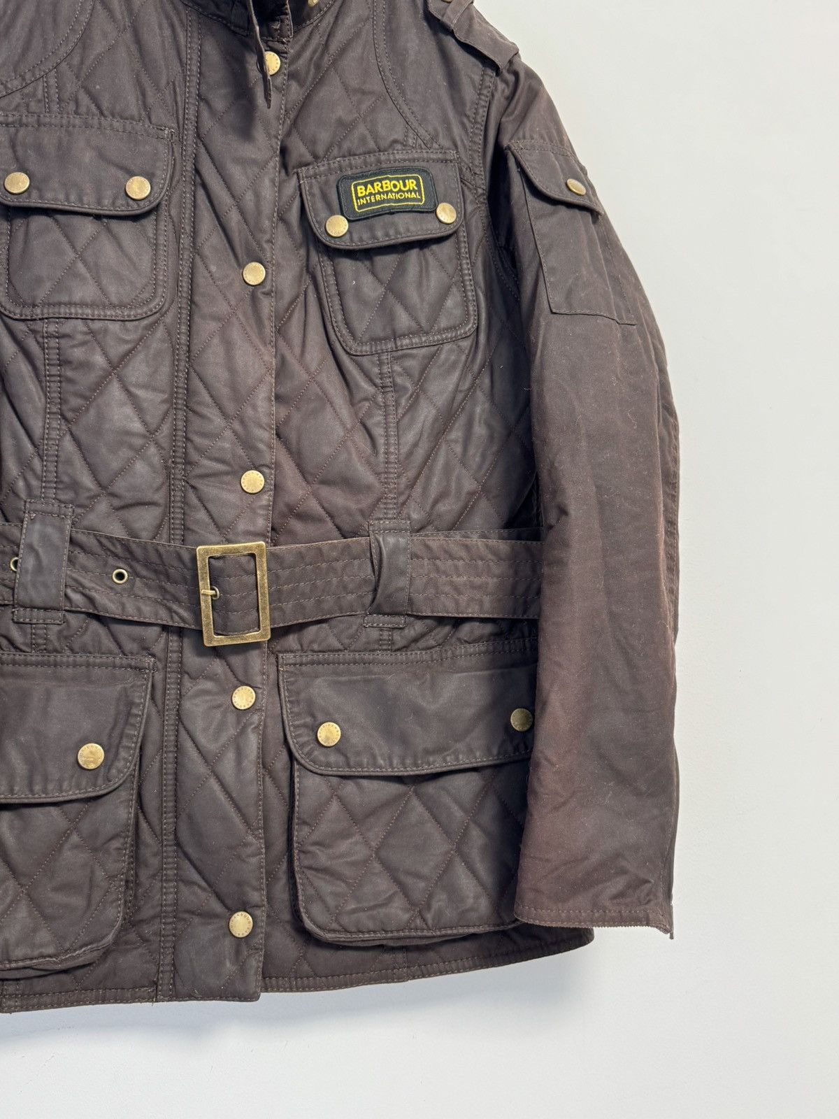 Barbour Barbour Quilted Wax Jacket With Belt - Olive Green Brown Size M / US 6-8 / IT 42-44 - 2 Thumbnail