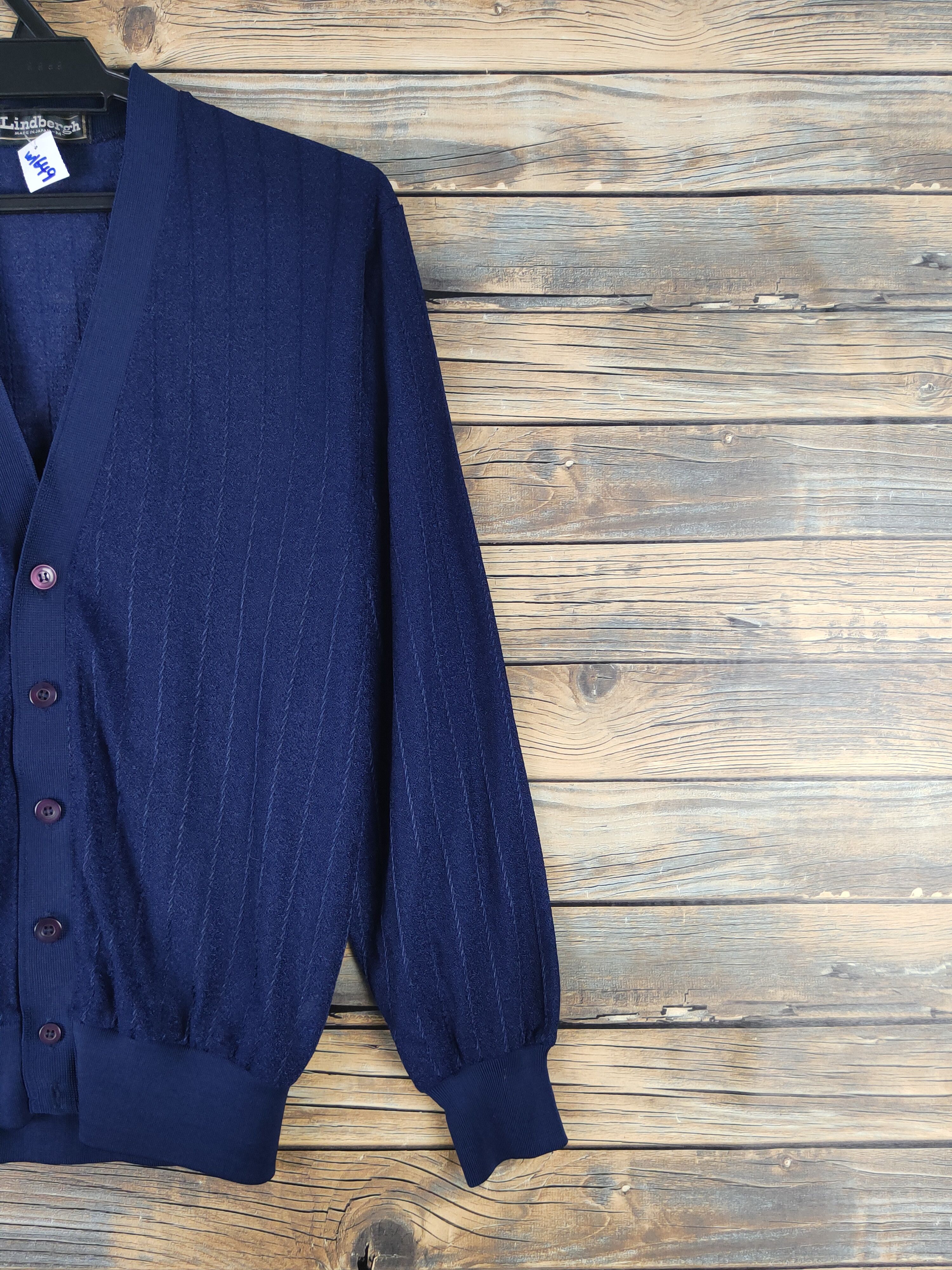 Lindbergh Lindbergh vintage japan Navy Net Knitwear Cardigan #W1649 Size US M / EU 48-50 / 2 - 5 Thumbnail