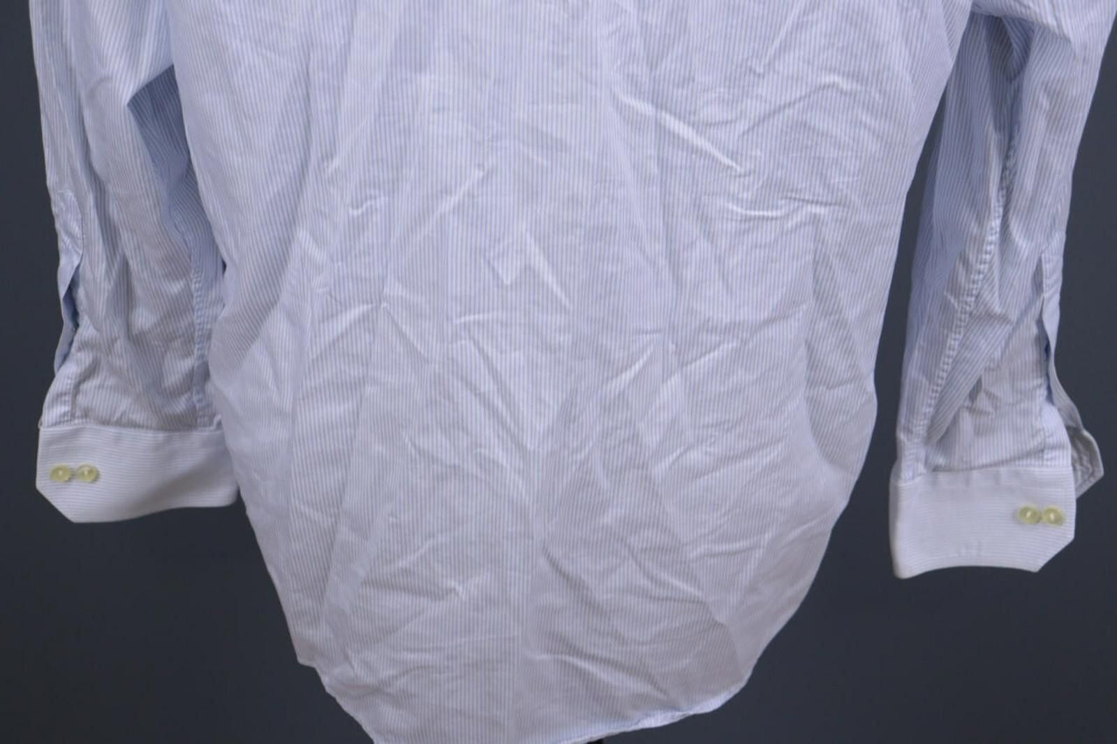 Eton ETON Classic Fit Blue Pinstripe Dress Shirt Size 41 / 16 Size US M / EU 48-50 / 2 - 9 Thumbnail