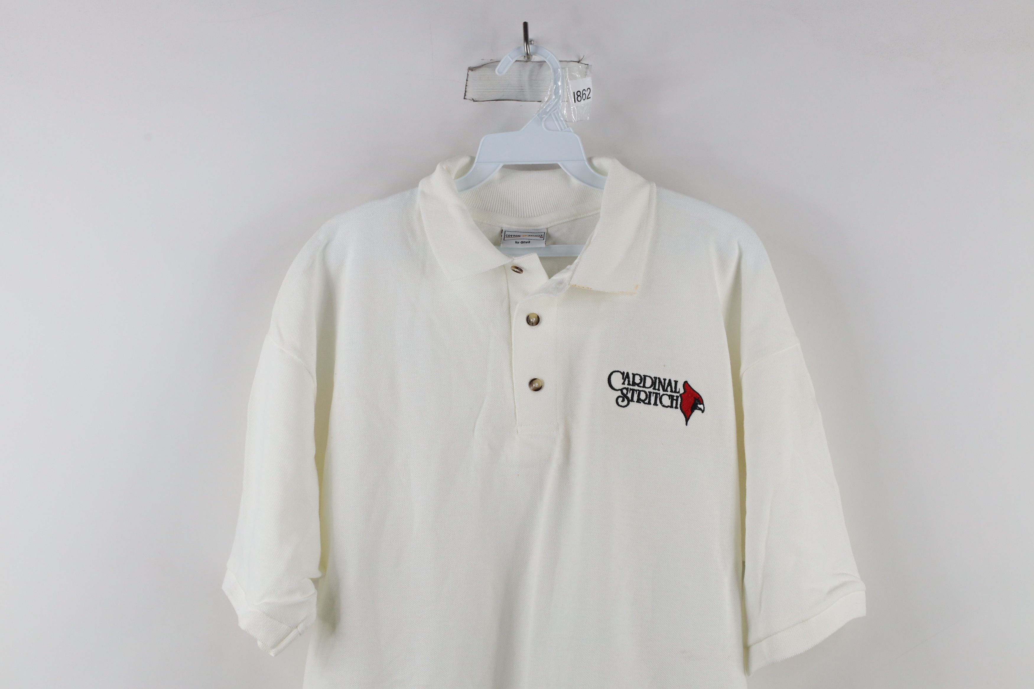 Vintage Vintage 90s Spell Out Cardinal Bird Collared Polo Shirt Size US L / EU 52-54 / 3 - 2 Thumbnail