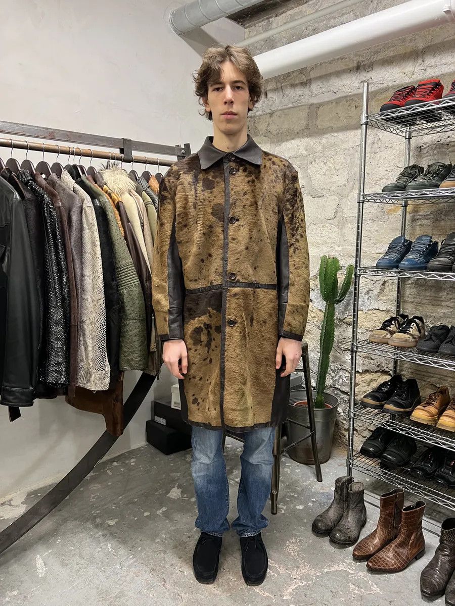 Dolce & Gabbana 2000s Dolce & Gabbana Pony Hair Cow Leather Trench Coat Size US M / EU 48-50 / 2 - 3 Thumbnail