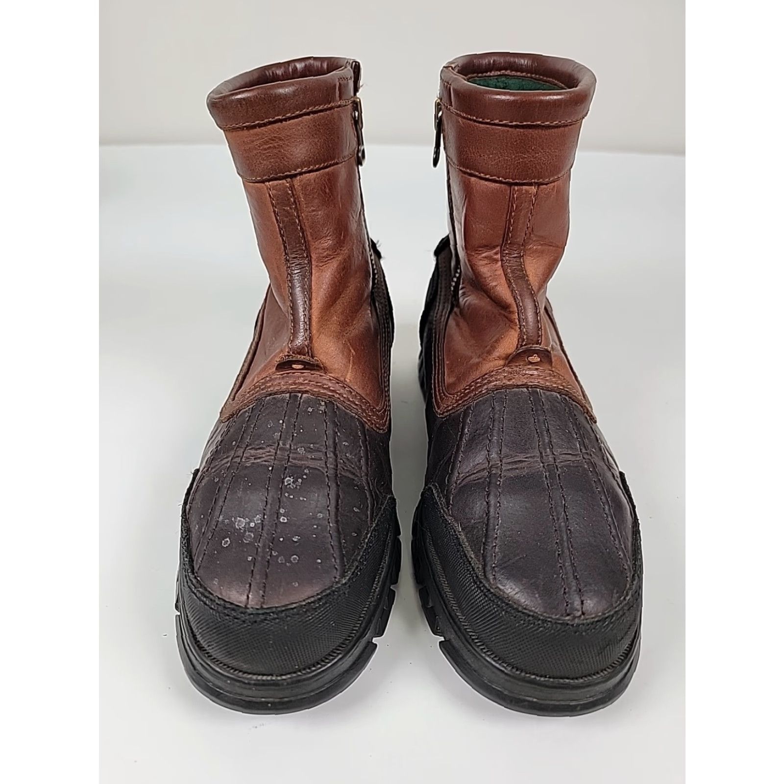 Vintage VINTAGE POLO Sport Ralph Lauren Ranger Duck Boots Women 7.5B Brown Leather Zip Ankle Boots West Size US 8 / IT 38 - 2 Thumbnail