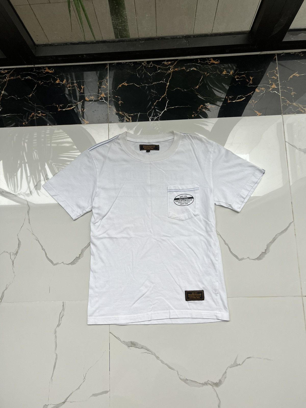 Neighborhood × Vintage 90's NEIGHBORHOOD RARE RETRO Y2K BIG DOUBLE SIDE LOGO TEE Size US S / EU 44-46 / 1 - 2 Thumbnail