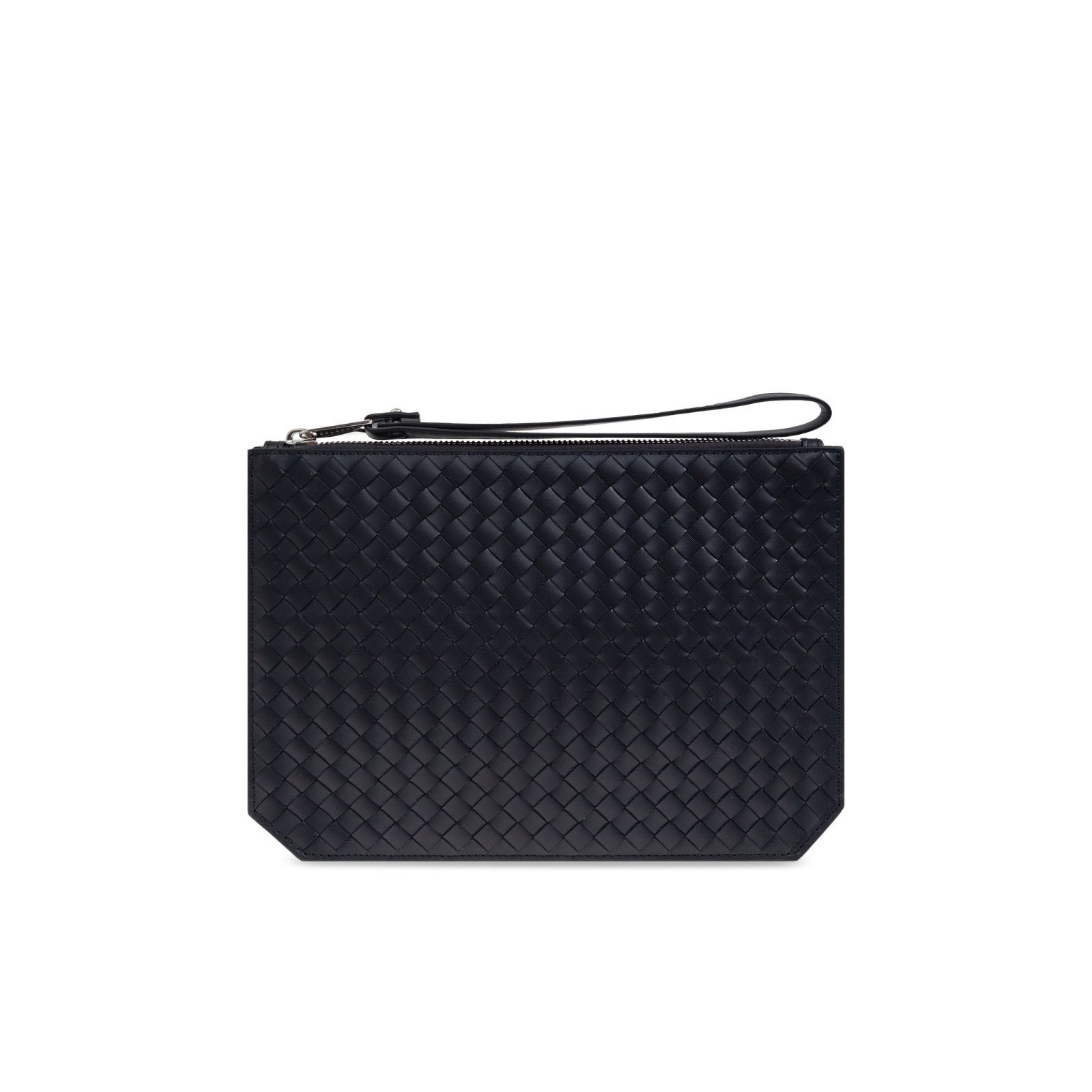 BOTTEGA VENETA $1700 Dark Blue Intrecciato Piccolo Standing