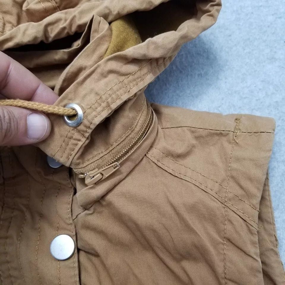 Other Cute Jacket Womens Medium Brown Vest Hooded Pockets Zip Size M / US 6-8 / IT 42-44 - 3 Thumbnail