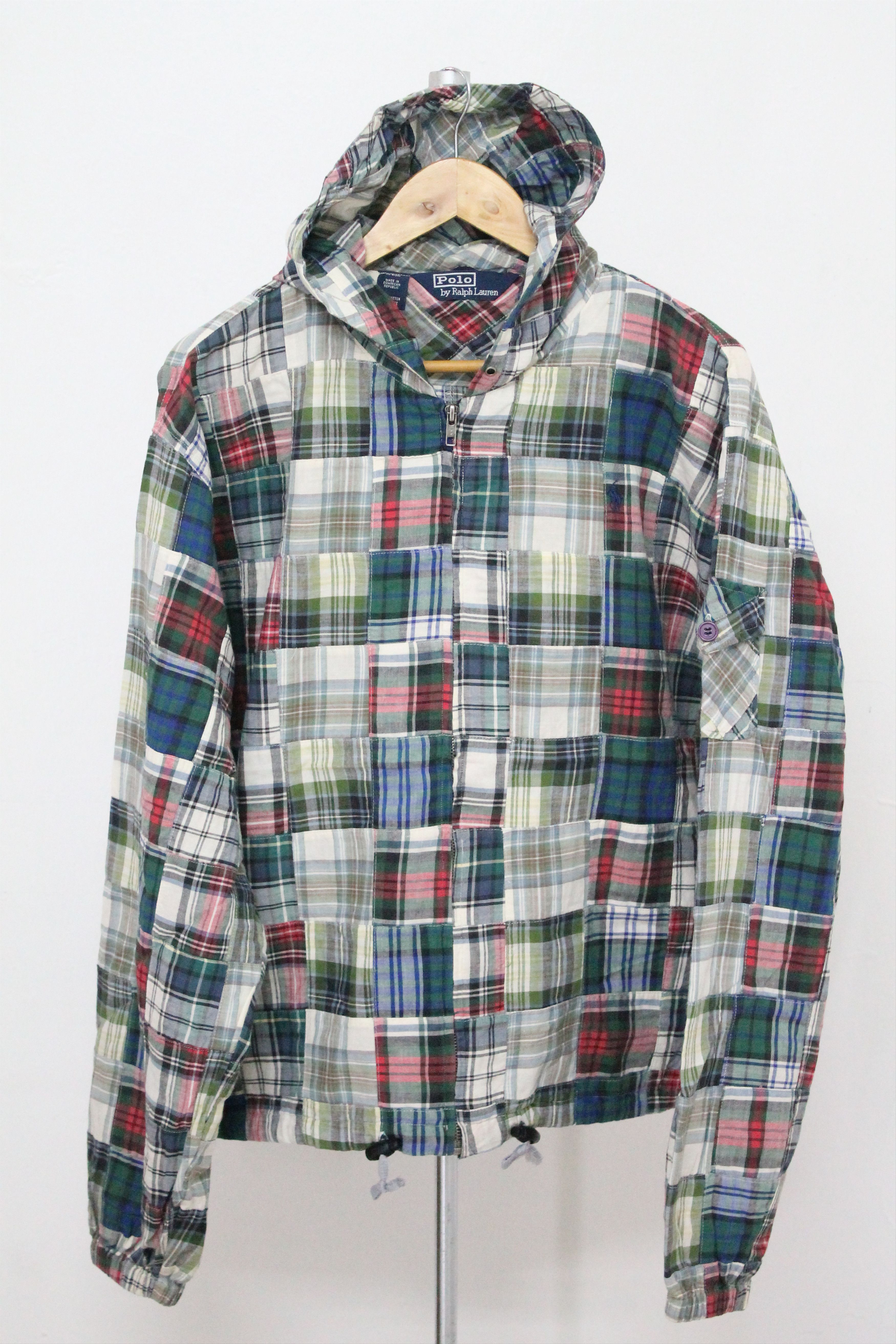 Polo Ralph Lauren Vintage POLO RALPH LAUREN Madras Hoodie Patchwork. Size US L / EU 52-54 / 3 - 1 Thumbnail