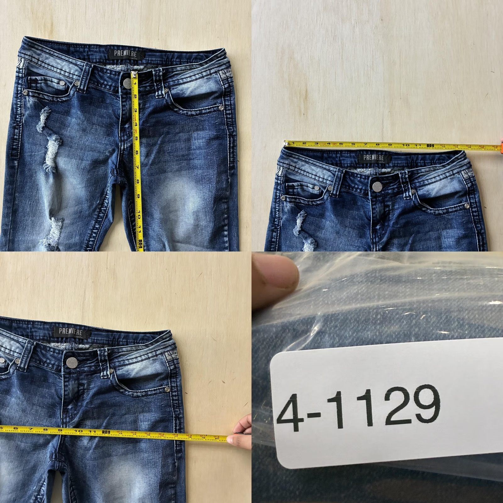 Vintage VINTAGE rue21 Premiere Slim Boot Jeans Womens 5/6 Medium Wash Distressed Stretch Size 27" / US 4 / IT 40 - 8 Thumbnail
