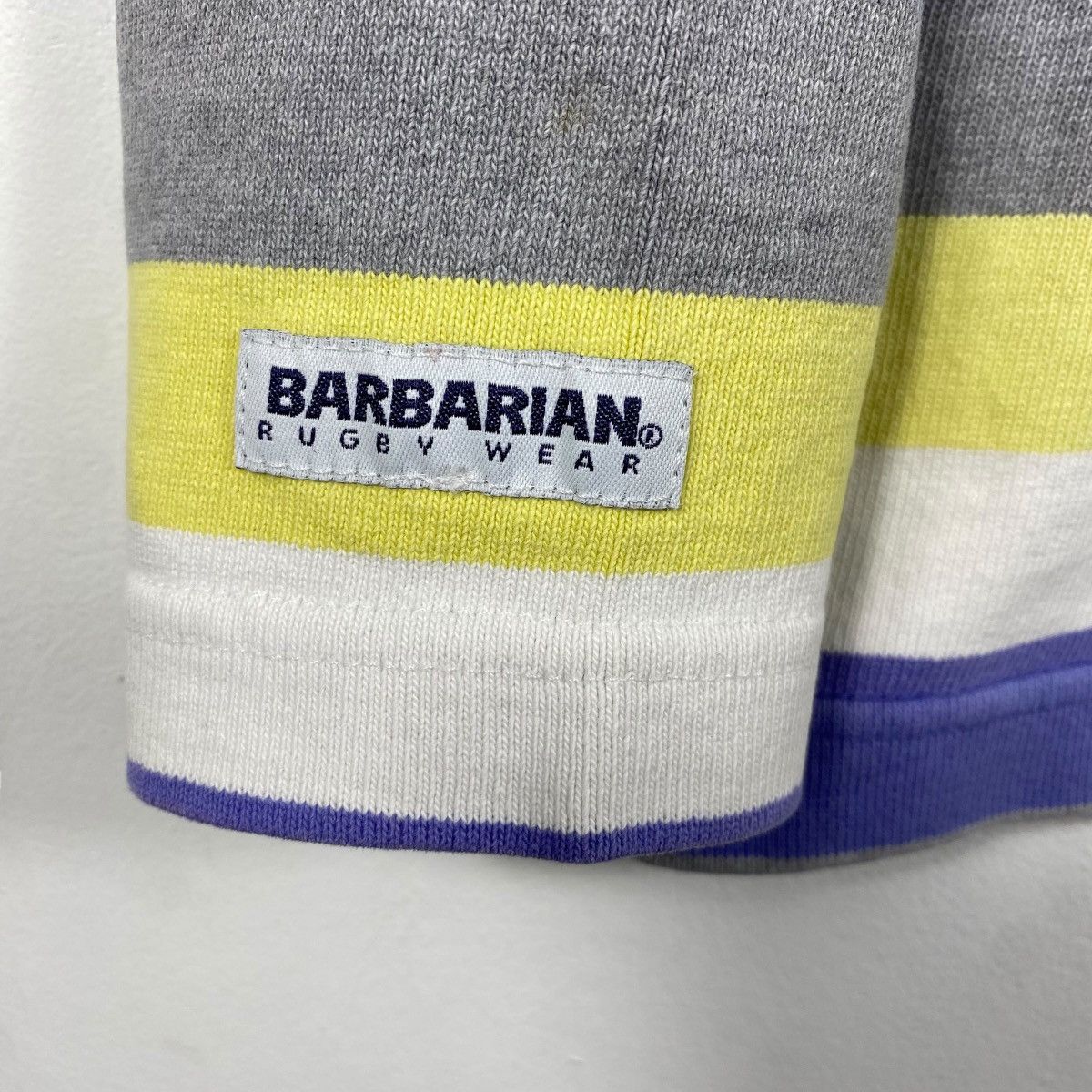 Barbarian × Vintage Vintage BARBARIAN RUGBY WEAR Striped Long Sleeve Tee Shirt Size US M / EU 48-50 / 2 - 3 Thumbnail