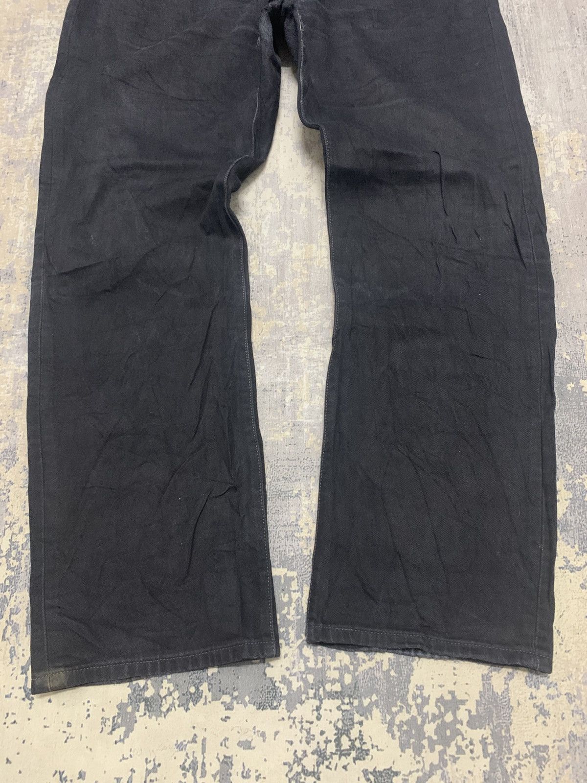 Levi's Size 40x31.5 Vintage 90s Levi's 501 Super Black Jeans Size US 40 / EU 56 - 3 Thumbnail