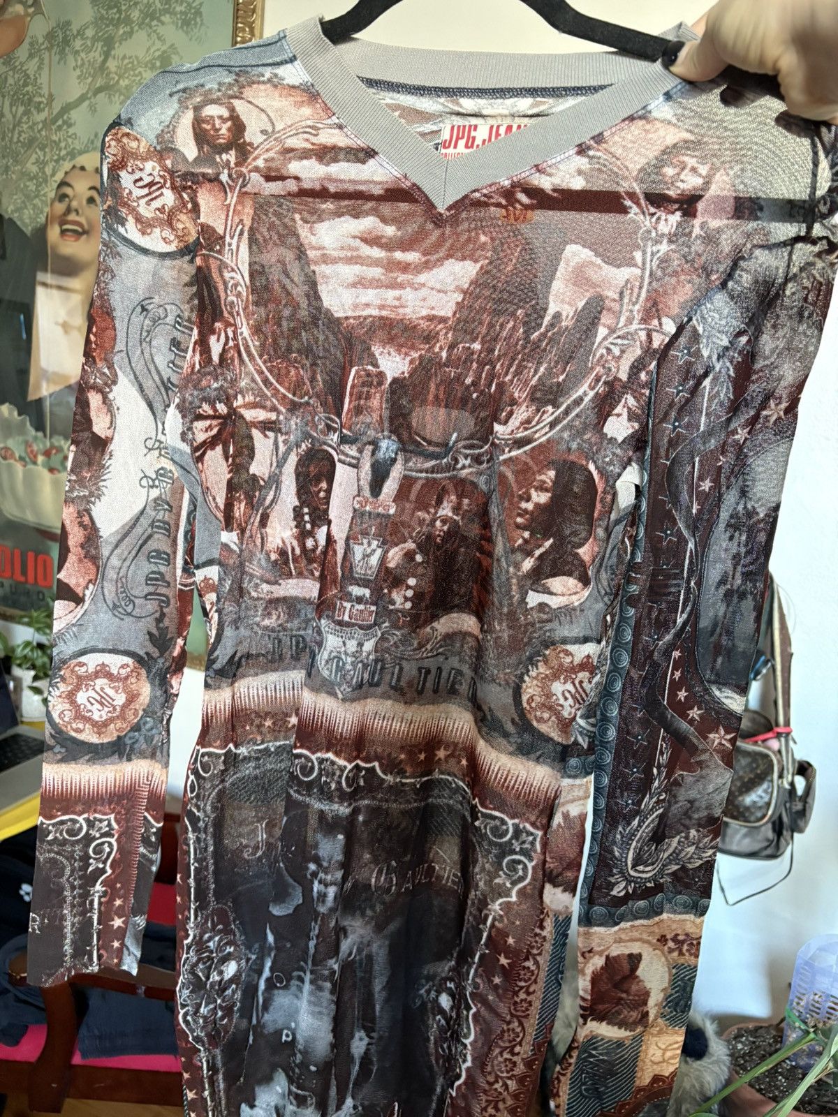 Jean Paul Gaultier Vintage Jean Paul Gaultier Native American Indian Mesh Dress Size M / US 6-8 / IT 42-44 - 4 Thumbnail