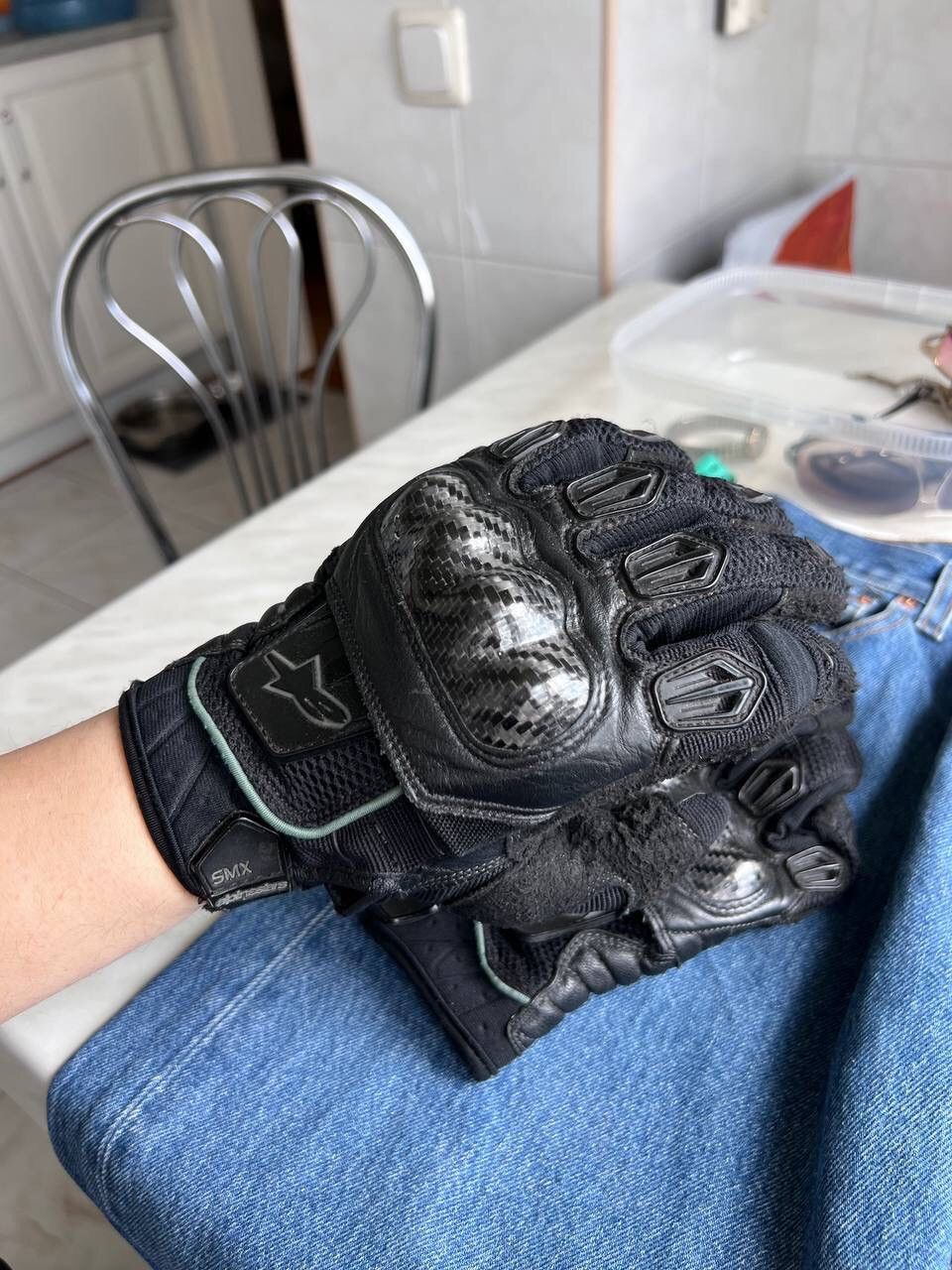Alpinestars Vintage Alpinestars Black Leather Gloves Motorcycle Racing Size ONE SIZE - 10 Thumbnail