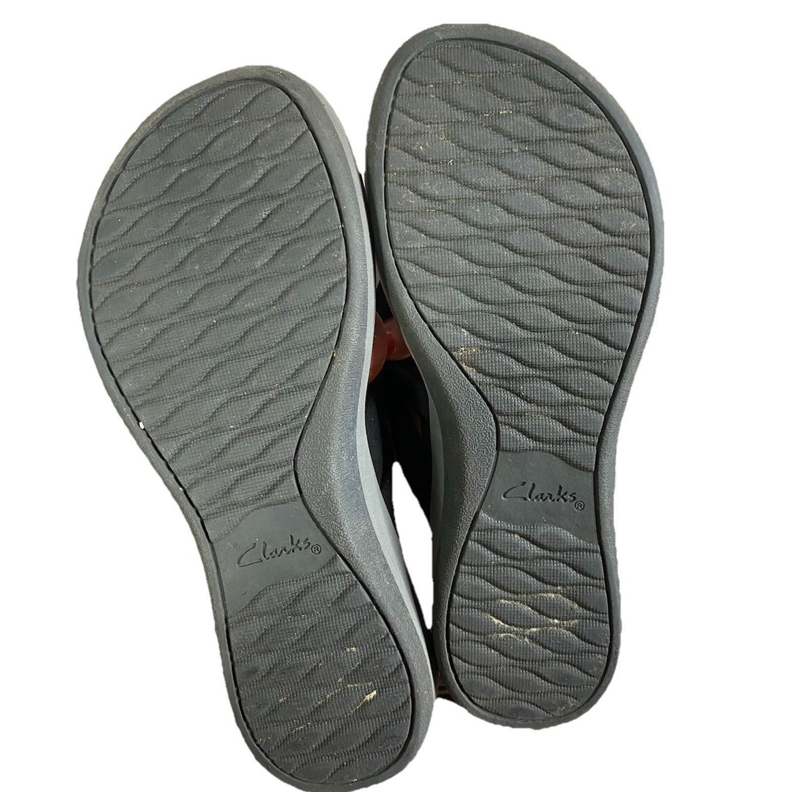 Clarks Clark's cloud stepper flip flops Womens Size 8 Black EUC Size US 8 / IT 38 - 8 Thumbnail