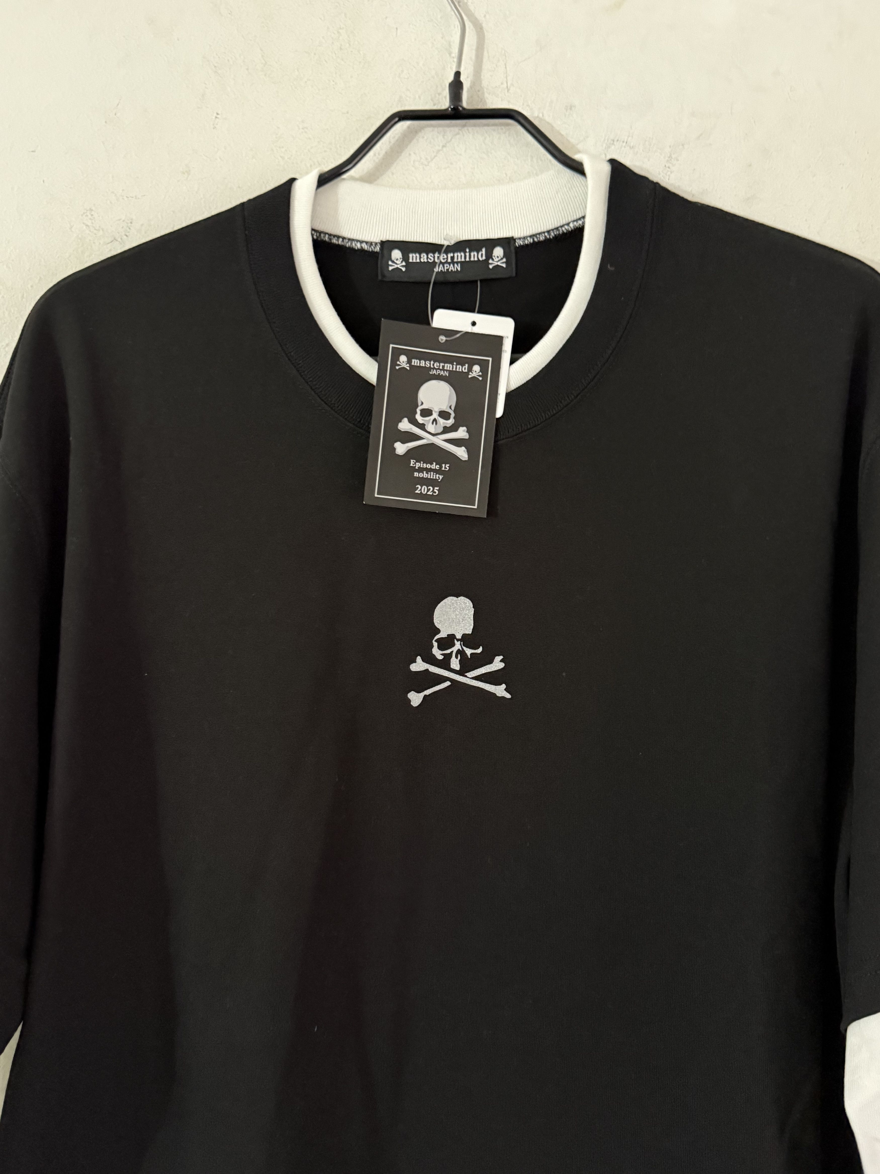 Mastermind World Black and White Boxy Layered Long Sleeve T-Shirt Size US L / EU 52-54 / 3 - 4 Thumbnail