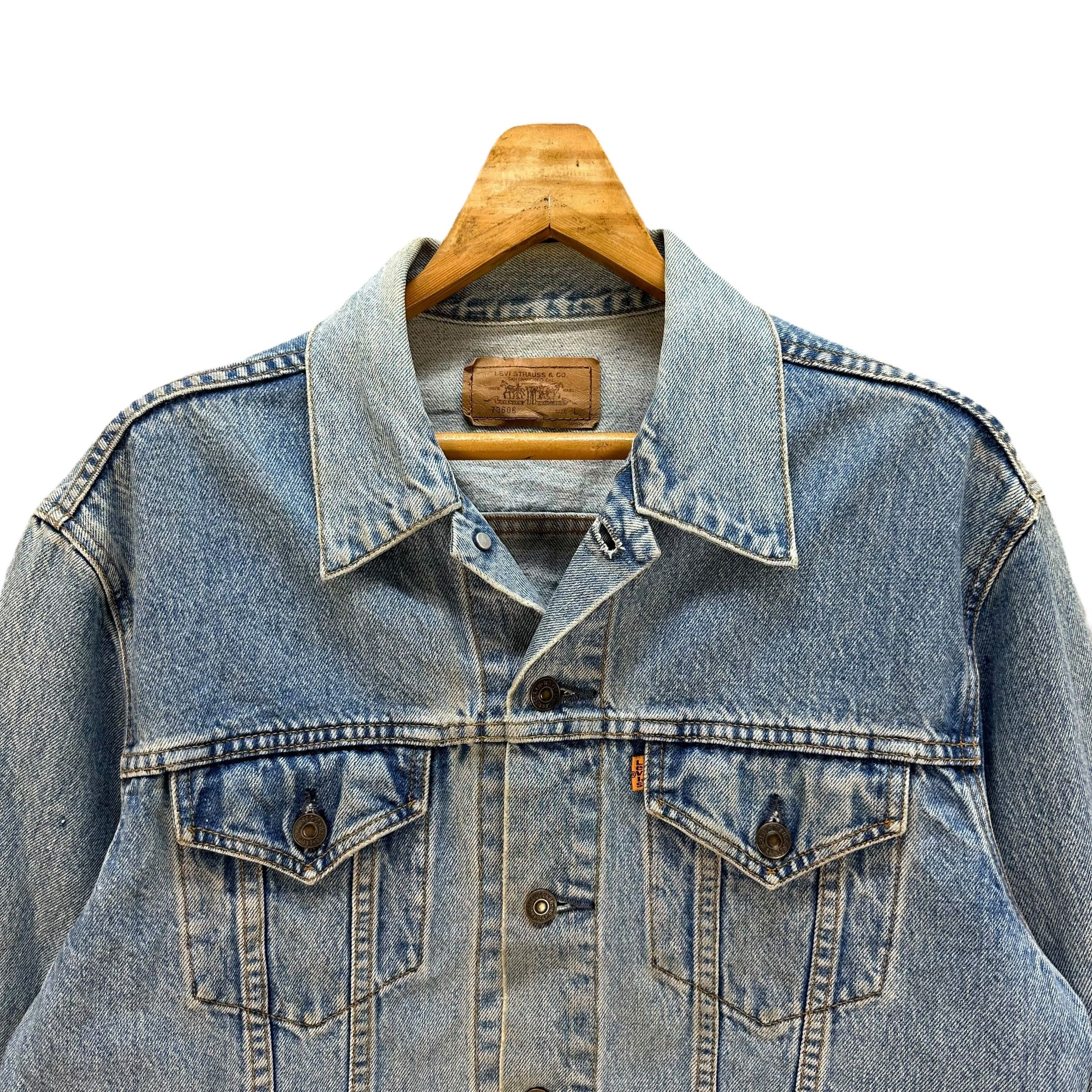Levi's Vtg Levis 70606 Denim Jacket Orange Tab Type 3 #A61-1396 Size US L / EU 52-54 / 3 - 2 Thumbnail