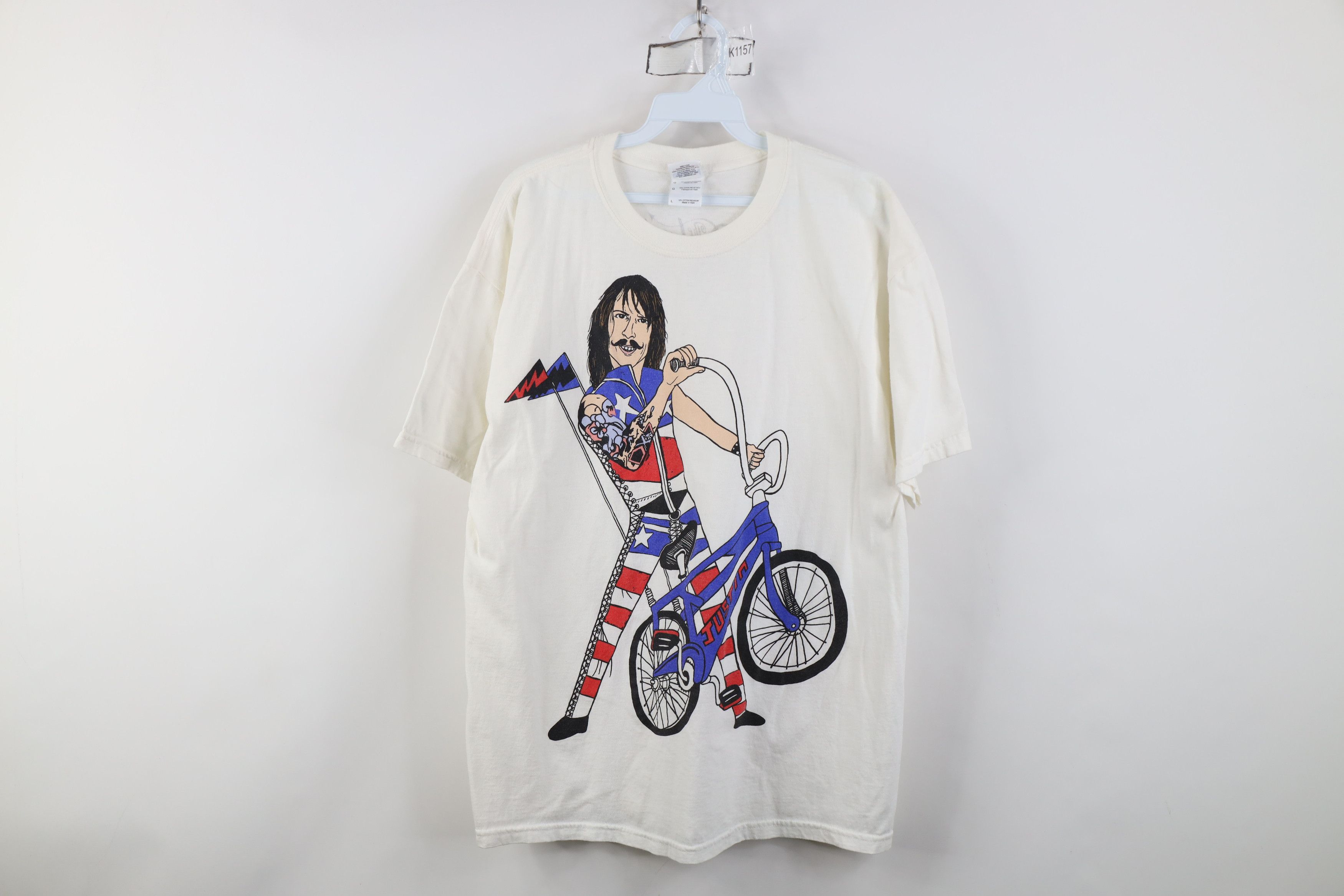 Vintage Vintage Y2K Justin The Darkness Band Short Sleeve T-Shirt Size US L / EU 52-54 / 3 - 1 Thumbnail
